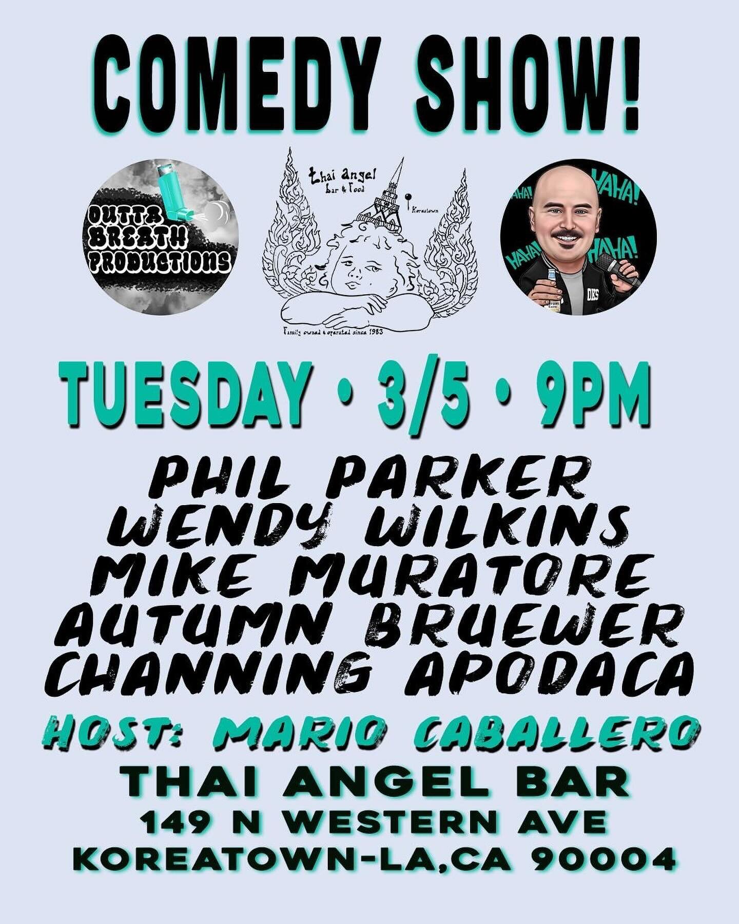Thai bar in Koreatown? I was concerned, but Wikipedia put me at ease. Tomorrow. #comedy #koreatownla #thai