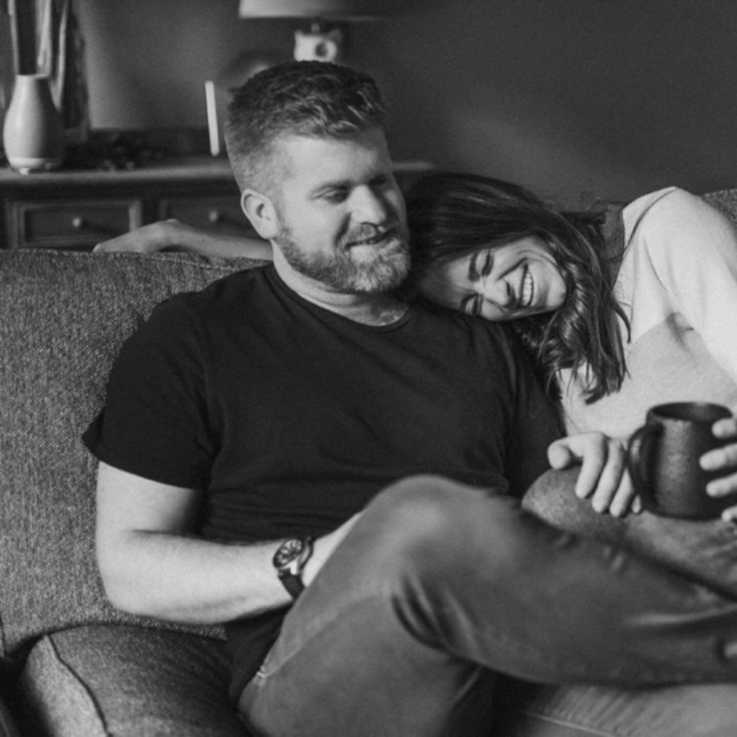 A sweet in-home engagement session with Sean and Kylie. We love photographing humans in their element...surrounded by the space they&rsquo;ve cultivated, the animals they call family, the music they fill their days and evenings with.