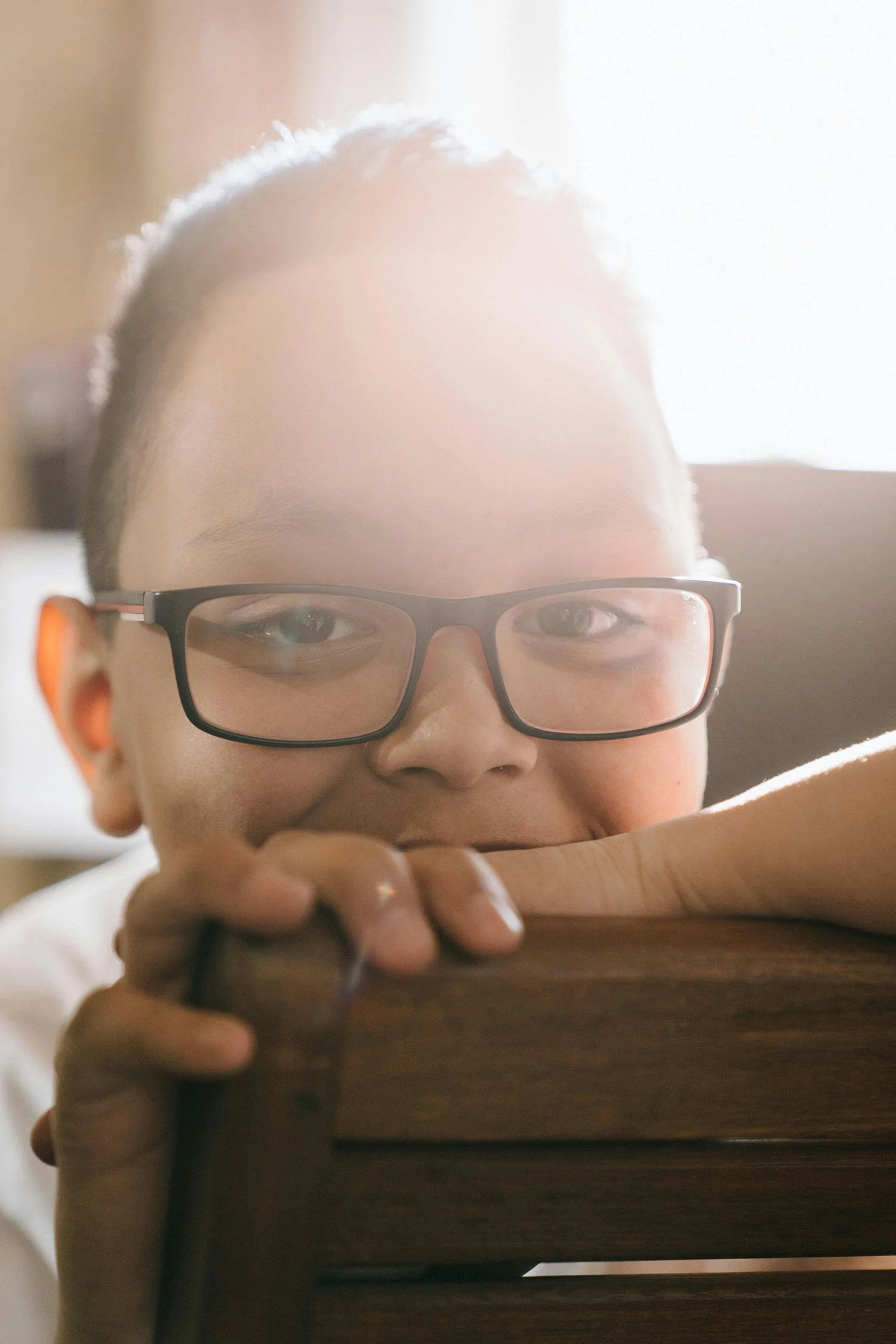 Child smiling during child anxiety counseling session in Davidson, North Carolina
