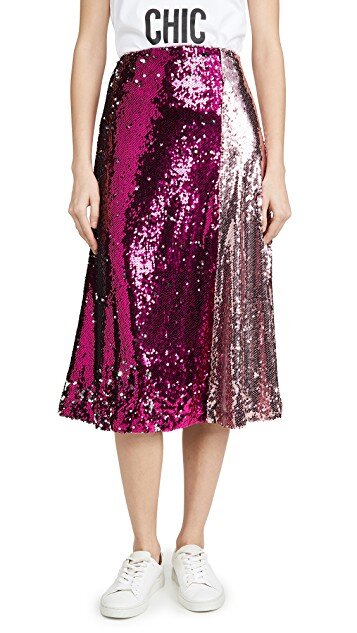 Endless rose, Colorblock Sequin Skirt, $128.94 