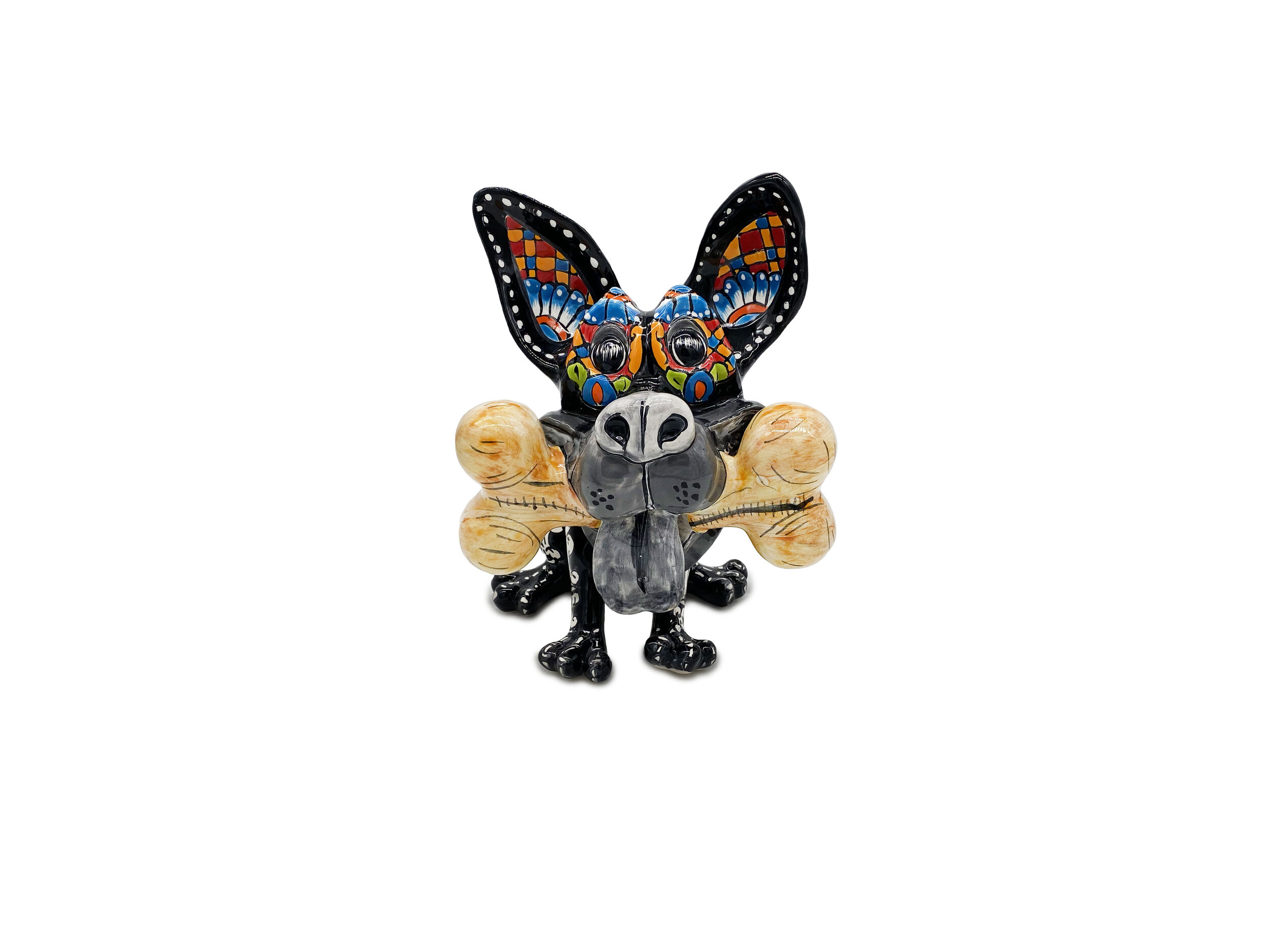 Day of the Dead Dog with bone