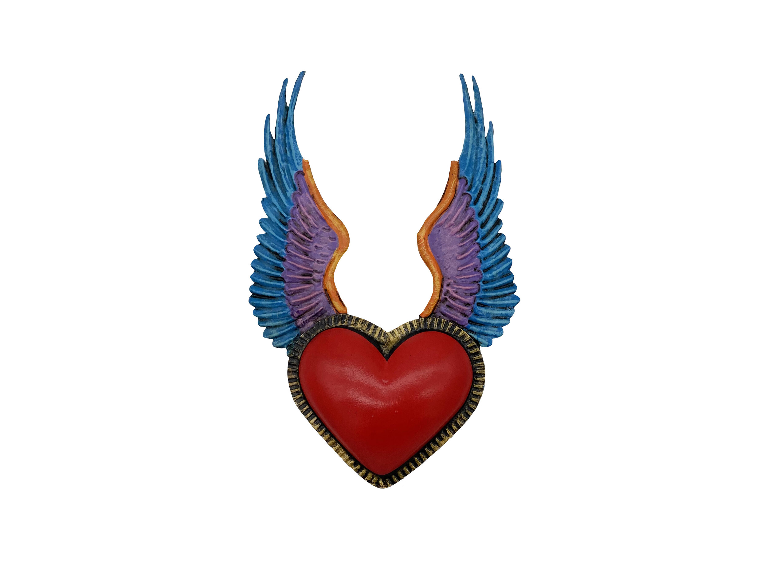 Tin Heart with Wings #1