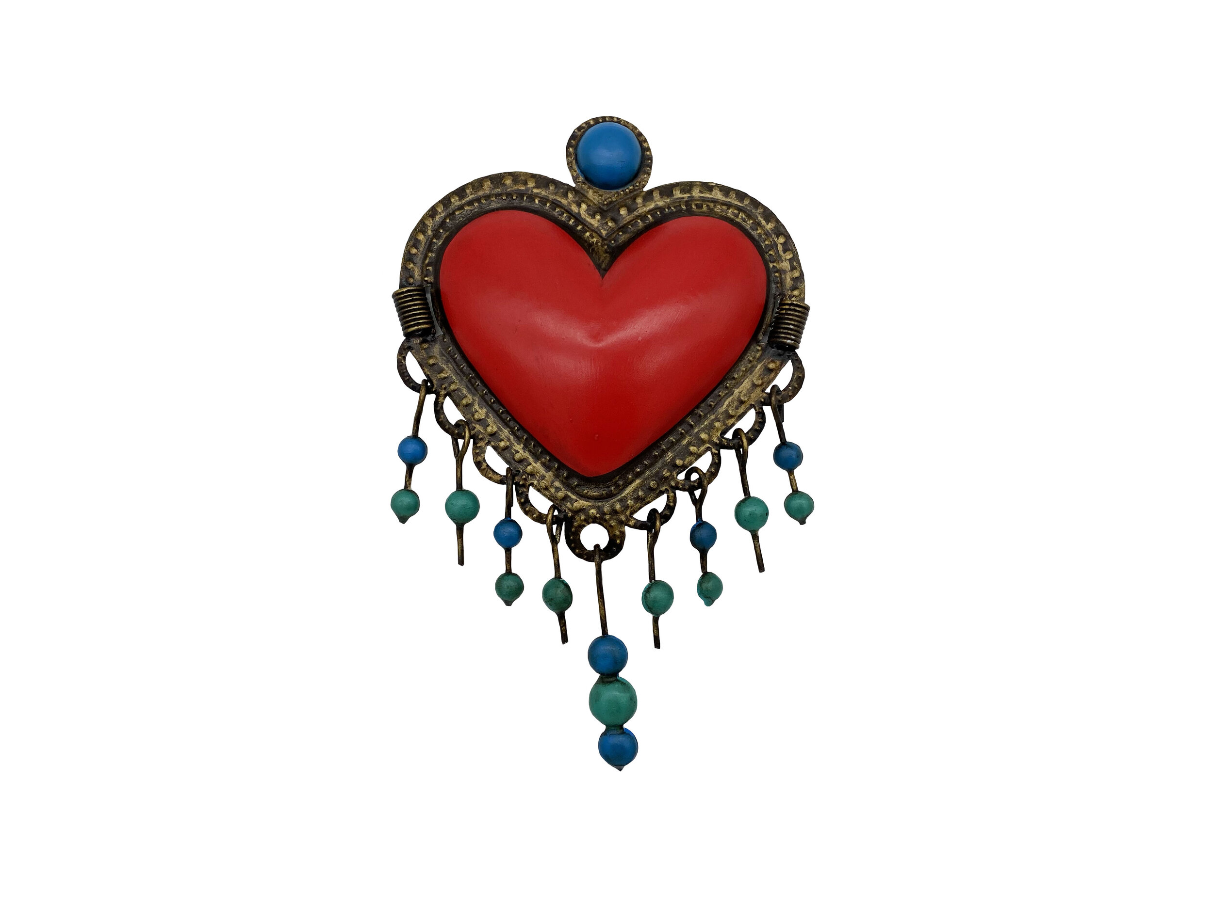 Tin Heart with Dangles #2