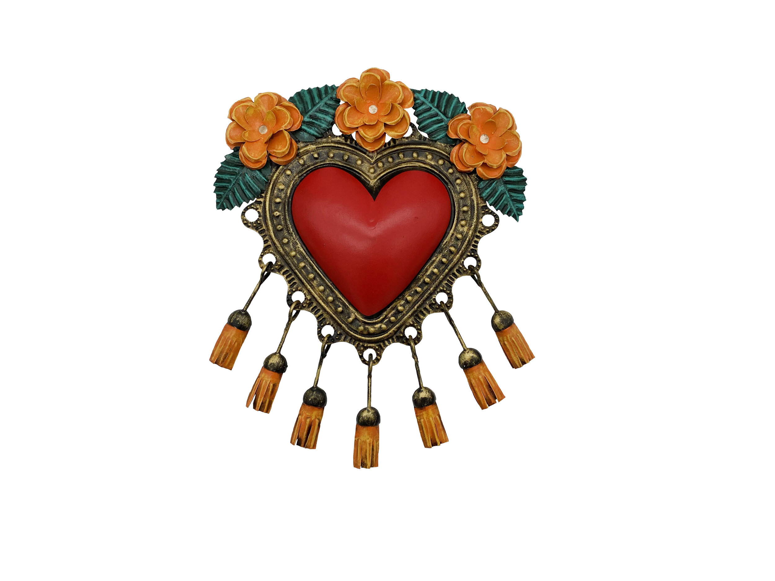 Tin Heart with Dangles #1