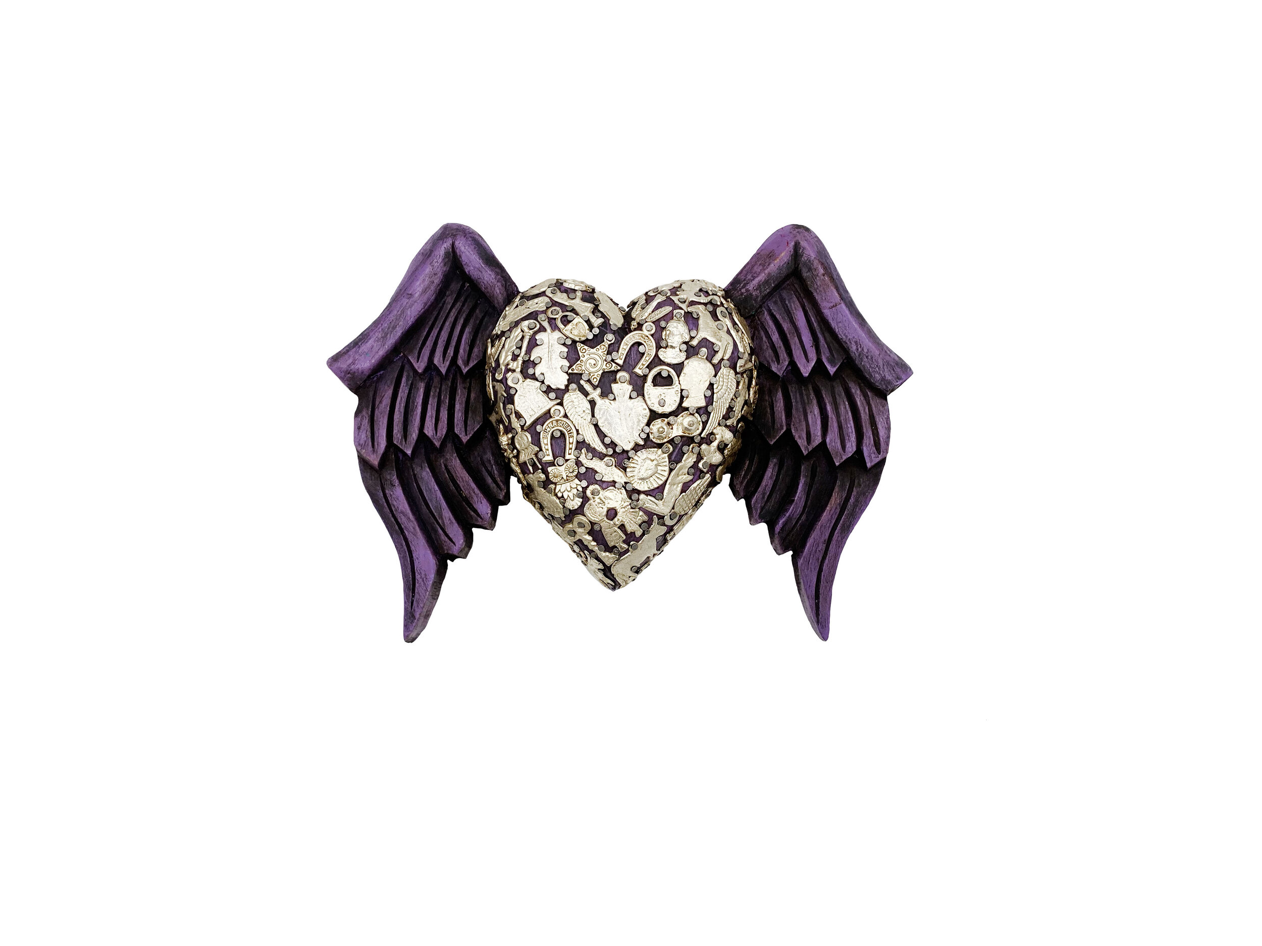 Milagro Heart with Wood Wings 
