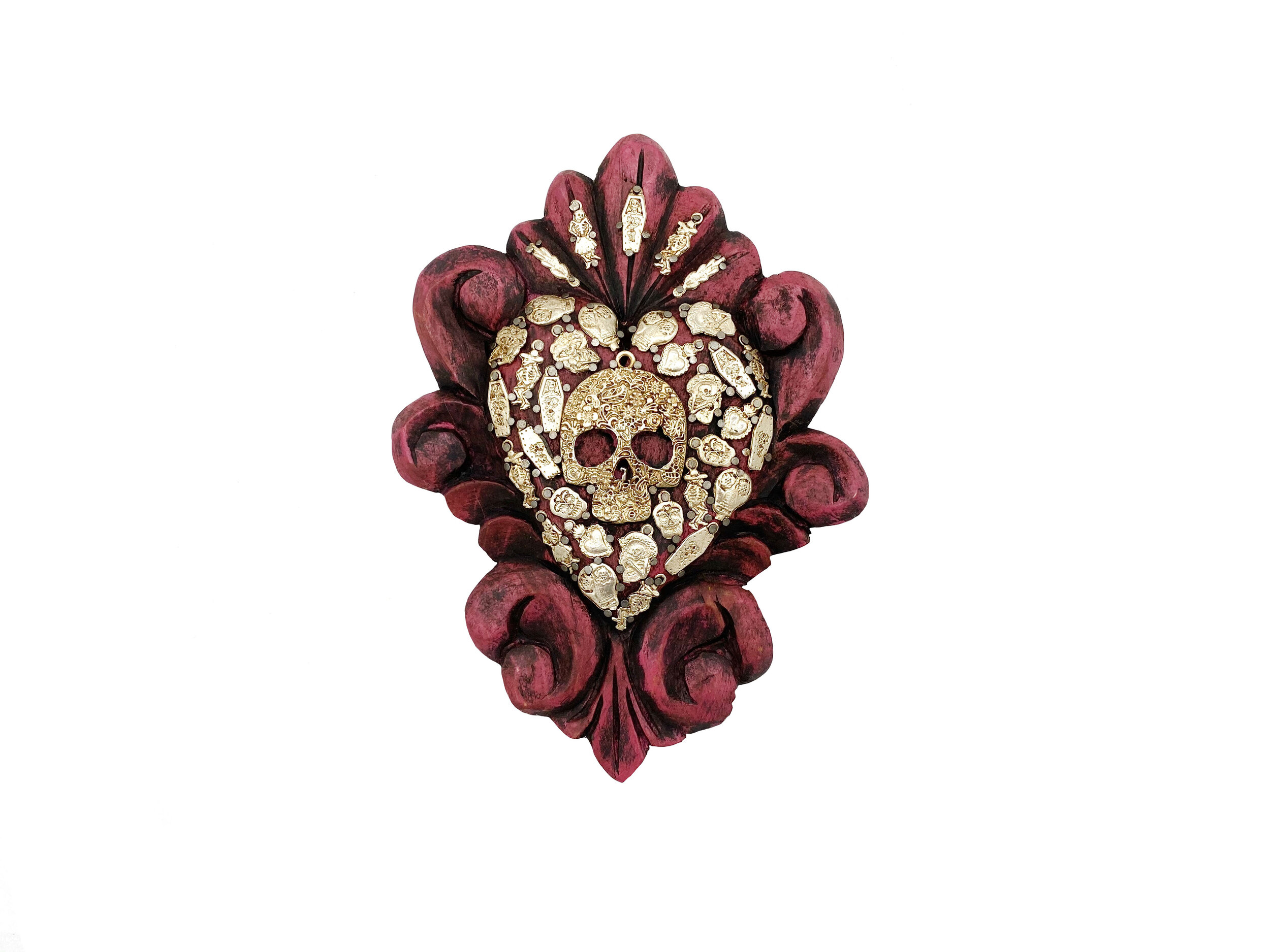 Milagro Sacred Heart with Skull