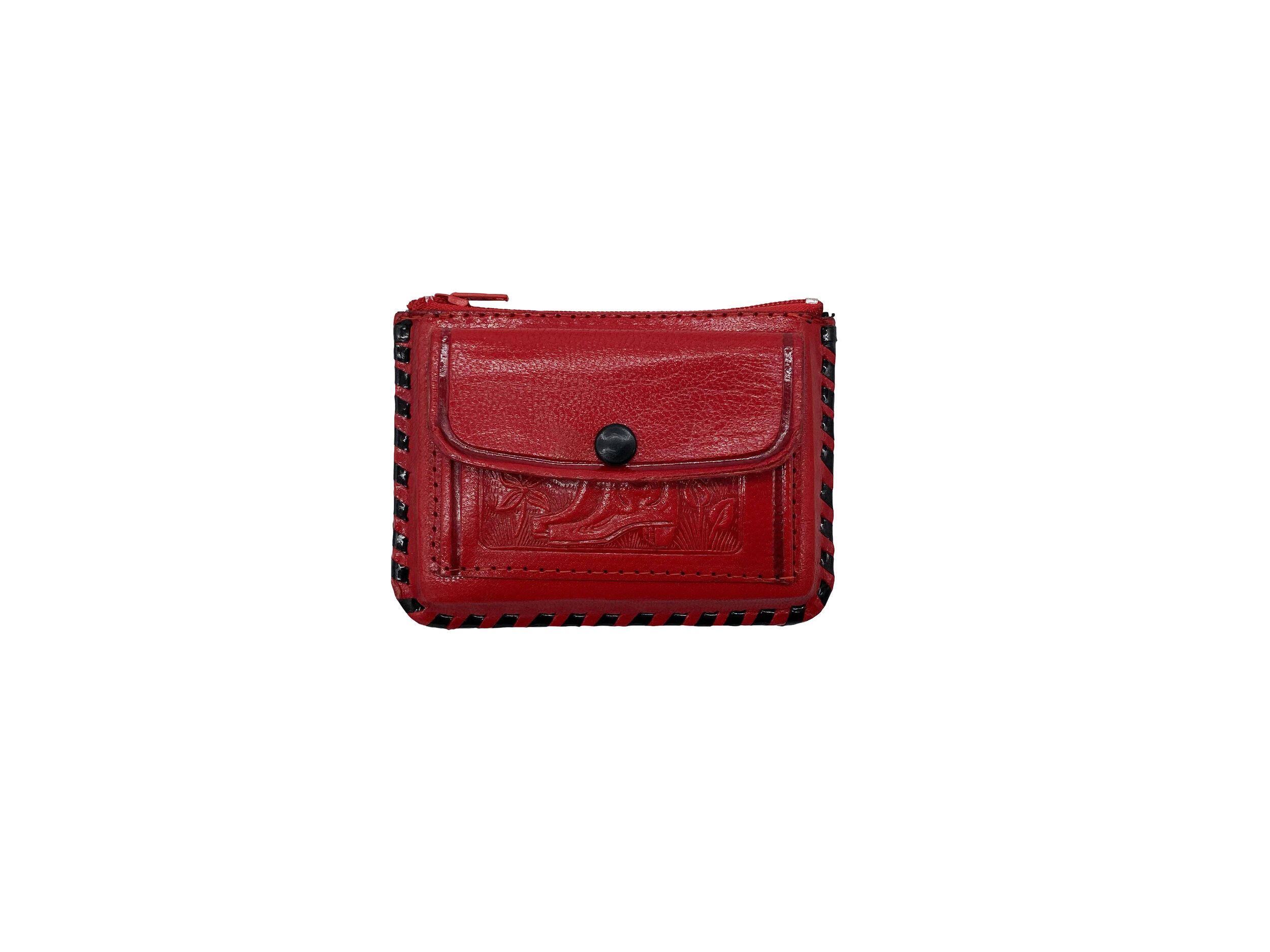 Leather Coin Purse with Snap