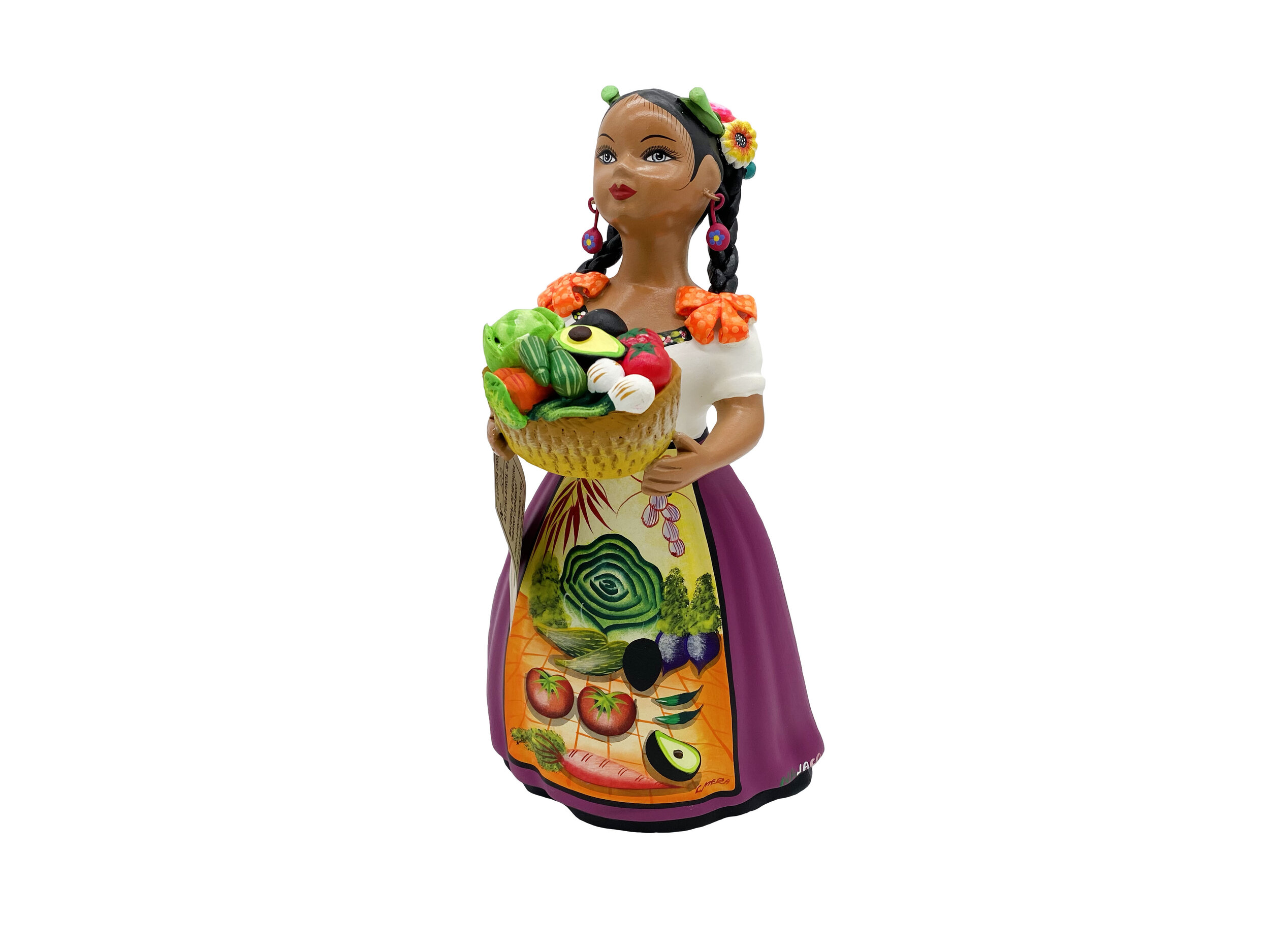 Lupita Holding Basket of Vegetables