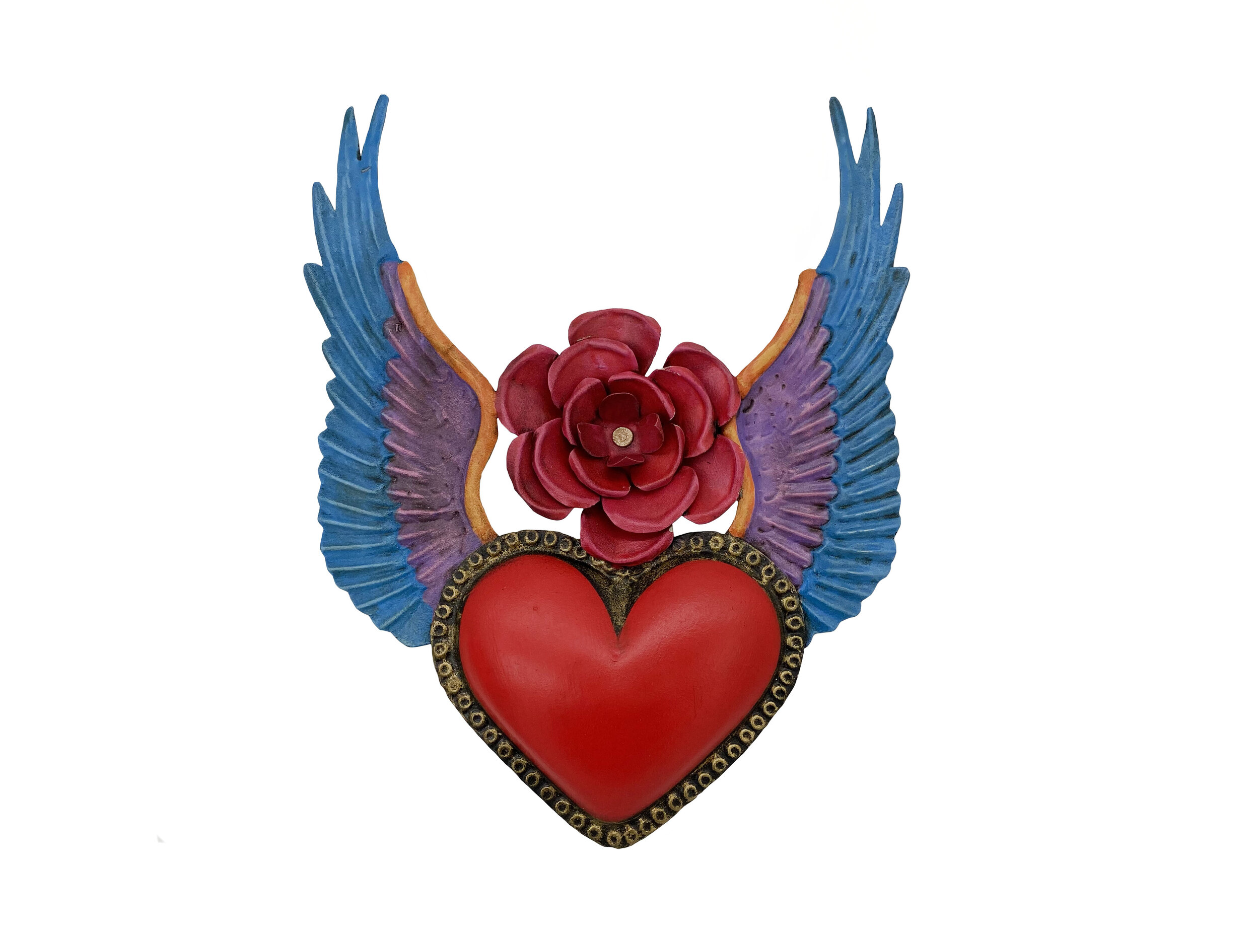 Tin heart with Wings #2