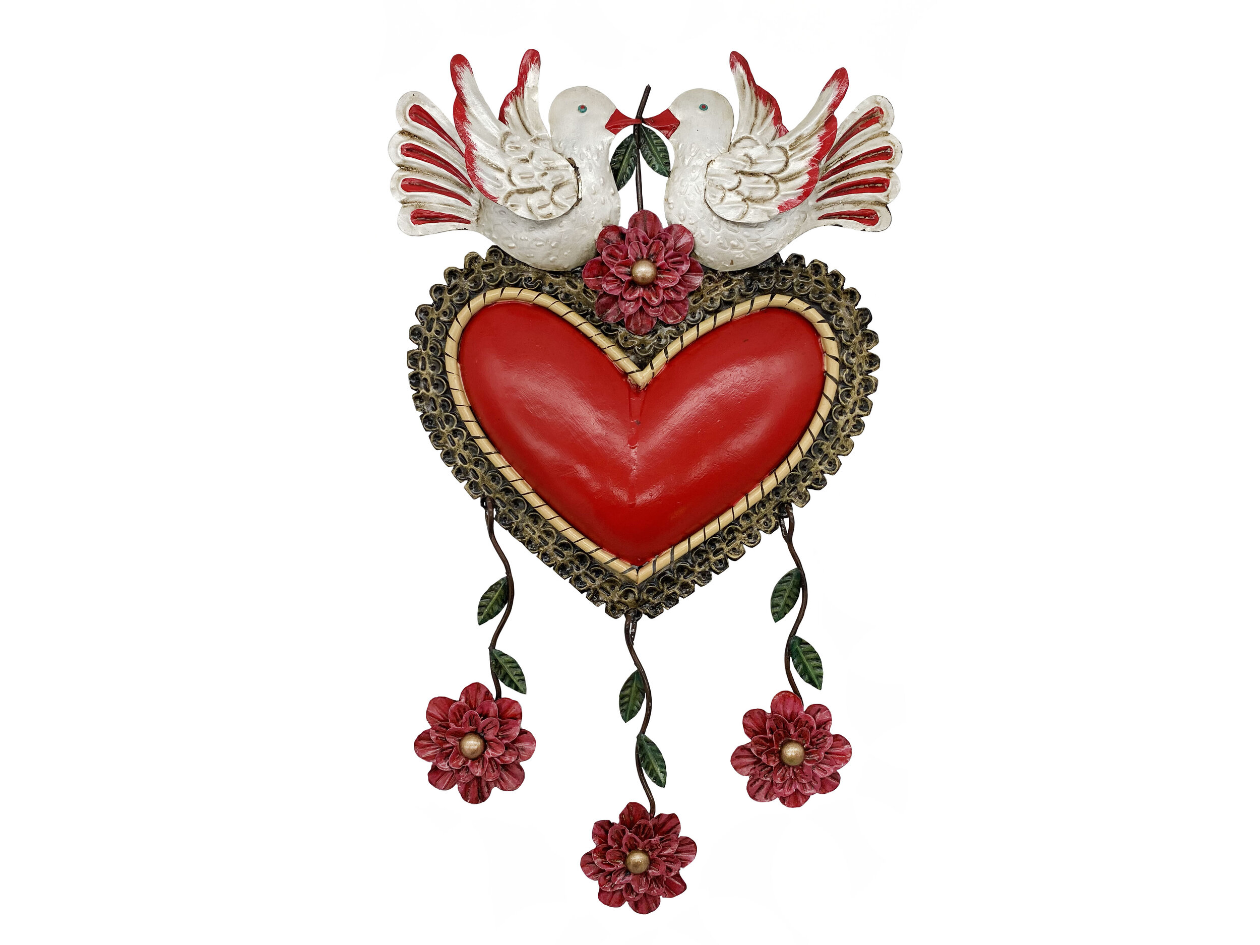 Tin Heart with Dangles #4