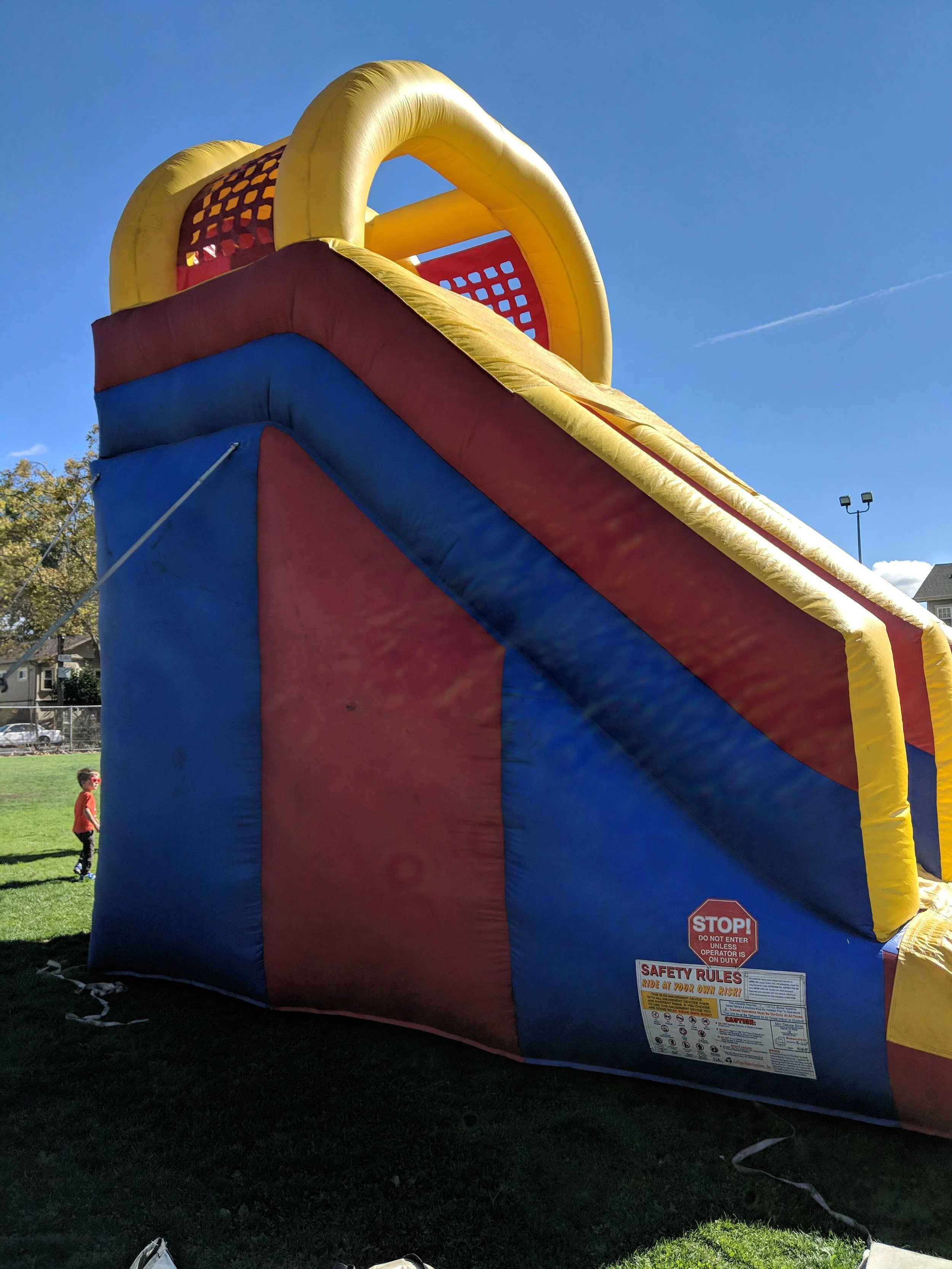 Rosa Parks’ giant bouncy slide. The fun to be had is worth signing the liability waiver for!