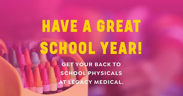 Let us help you with your Back to School Physicals.