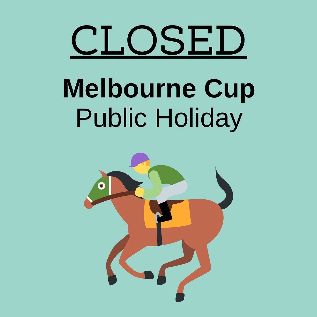 We are shut tomorrow for the Melbourne Cup public holiday 🐎 🏆 

Up and running again on Wednesday as normal.