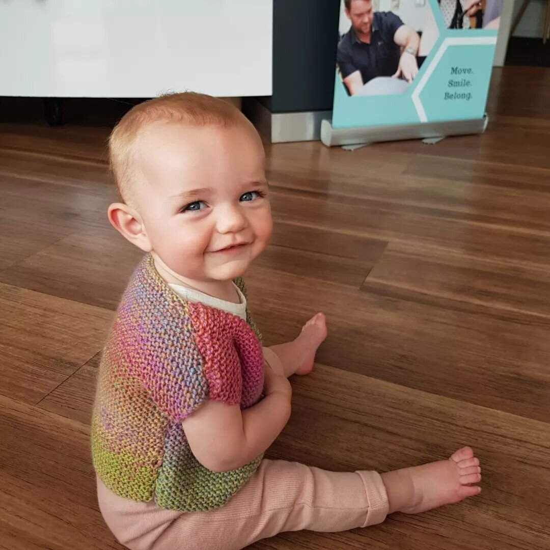 Our little model approves of these gorgeous handmade baby vests we have recently restocked!