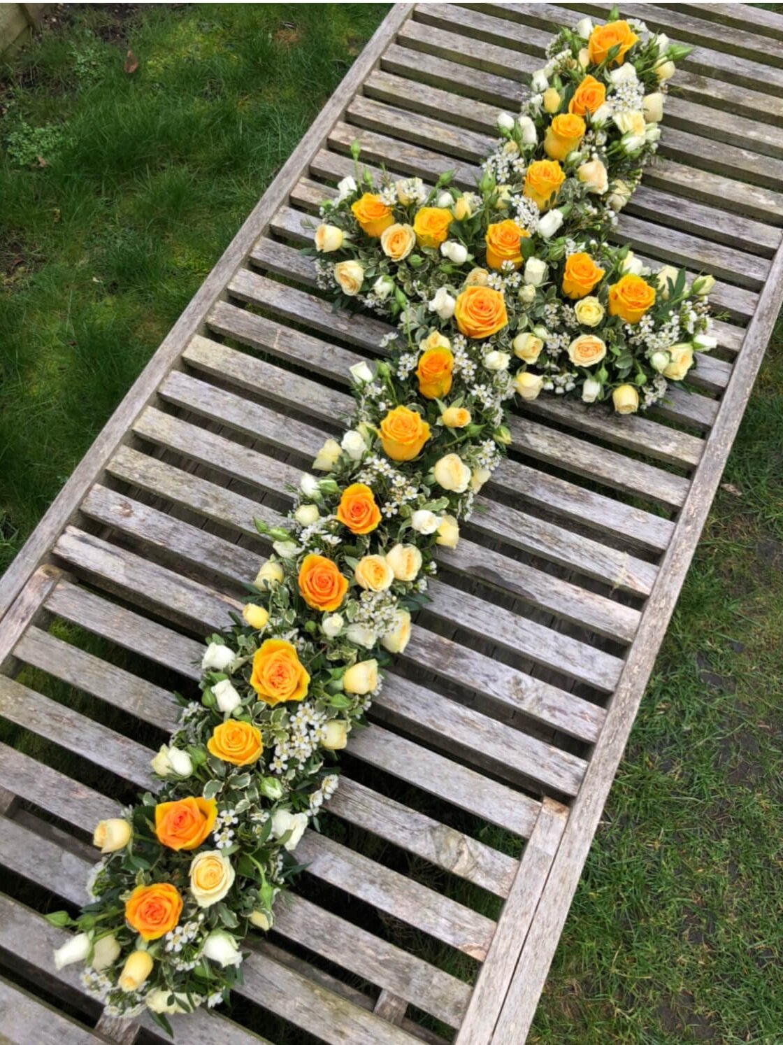 Yellow Cross Wreath