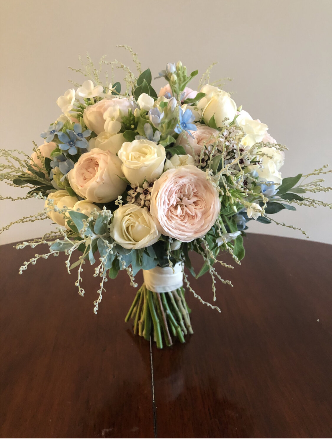 pastel bridal floral bouquet