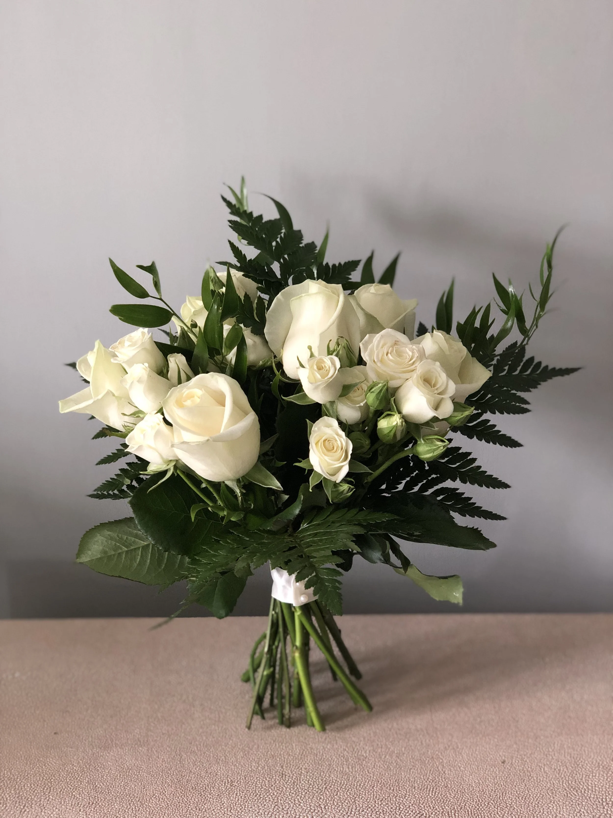 Ready To Wear:  The White Collection - Bridesmaid Bouquet