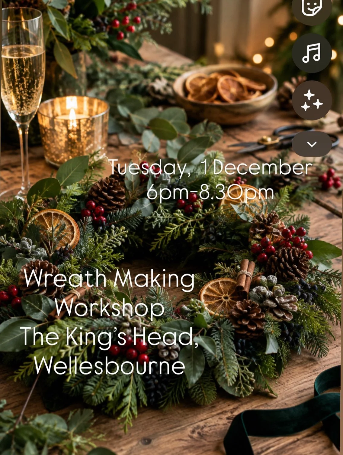 Christmas wouldn&rsquo;t be Christmas without our workshop collaboration with the fabulous @kingsheadwellesbourne - full details can be found on my website, with tickets to be purchased through me. Call 07769 722164 or email jh@joanneharrisfloraldesi