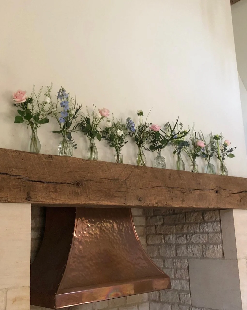 Bud Vases on Fireplace.jpg