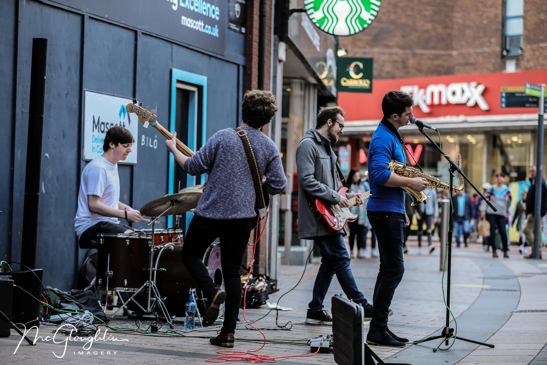 Busking for Belfast in the Cathedral Quarter