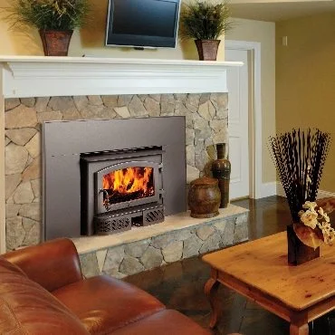 The Lopi Republic 1250 wood insert is available at Ferguson's Fireplace & Stove Center.