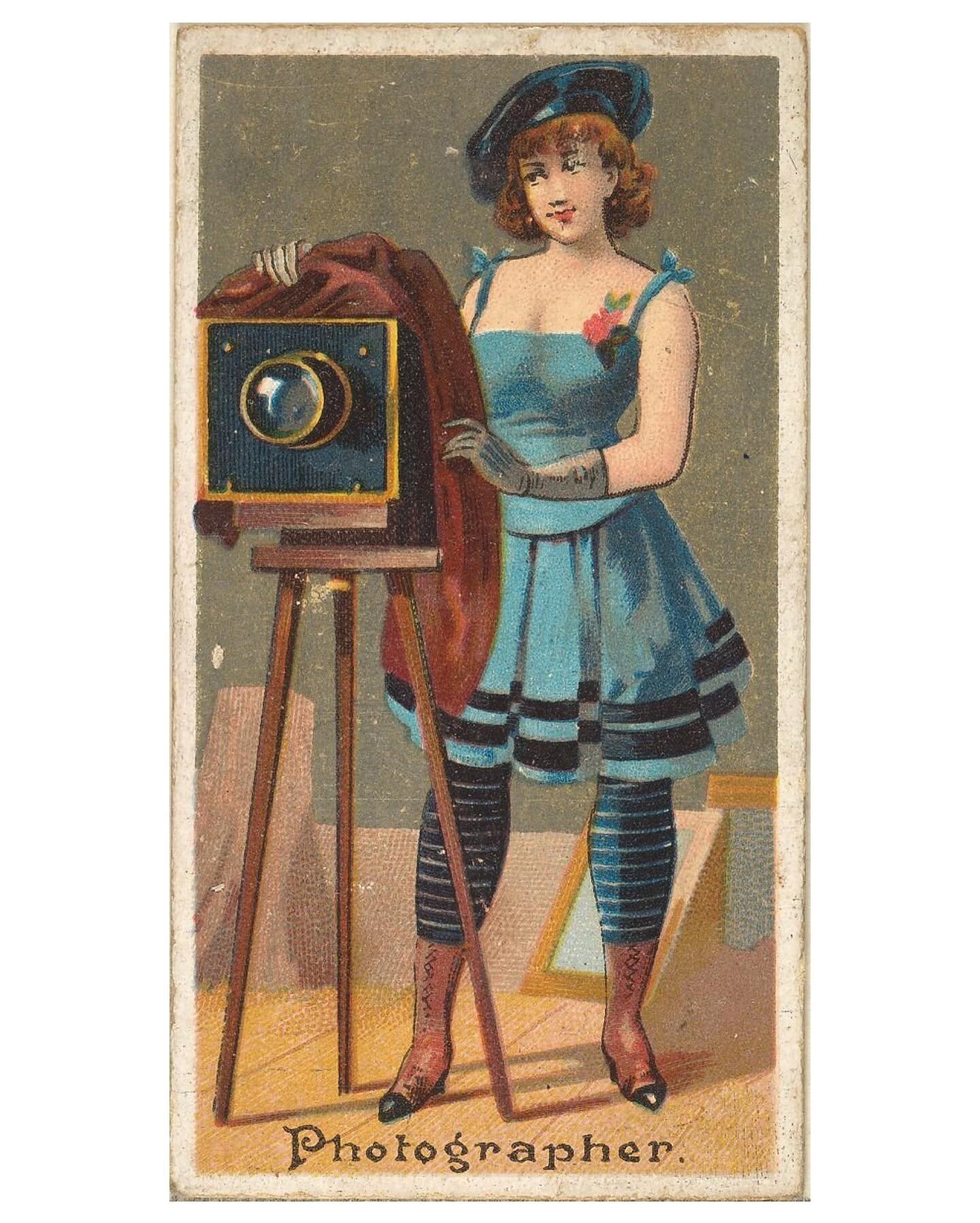 Photographer, from the Occupations of Women series for Frishmuth's Tobacco Company
1889 📷👗 Full collection @metmuseum 

.

.
.

#vintagephotography #vintage #photography #femalephotographers #photographer #femalephotographer #vintagephoto #vintages