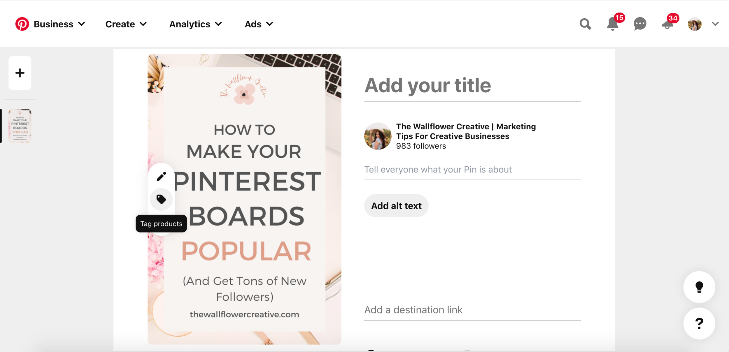 How to Make Your Pins Shoppable — The Wallflower Creative