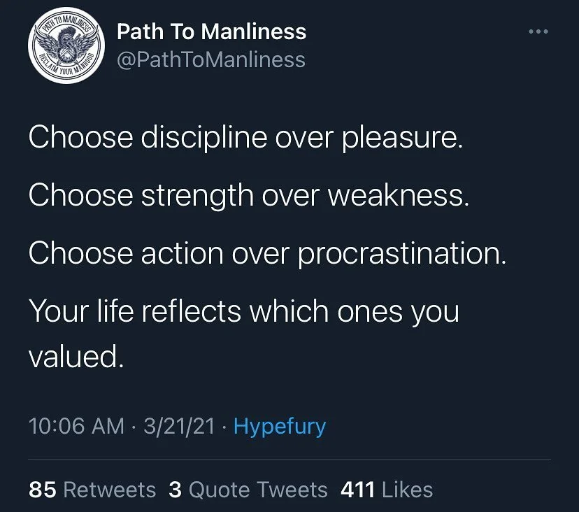 #PathToManliness #Masculinity #Manliness #Brotherhood #Mentorship #Successtips #TipsForSuccess #PersonalDevelopment #MementoMori #mensphilosophy #theredpill #getafterit #selfdiscipline #stoic #stoiclife #beaman #hardtokill #hardertokill #SelfImprovem