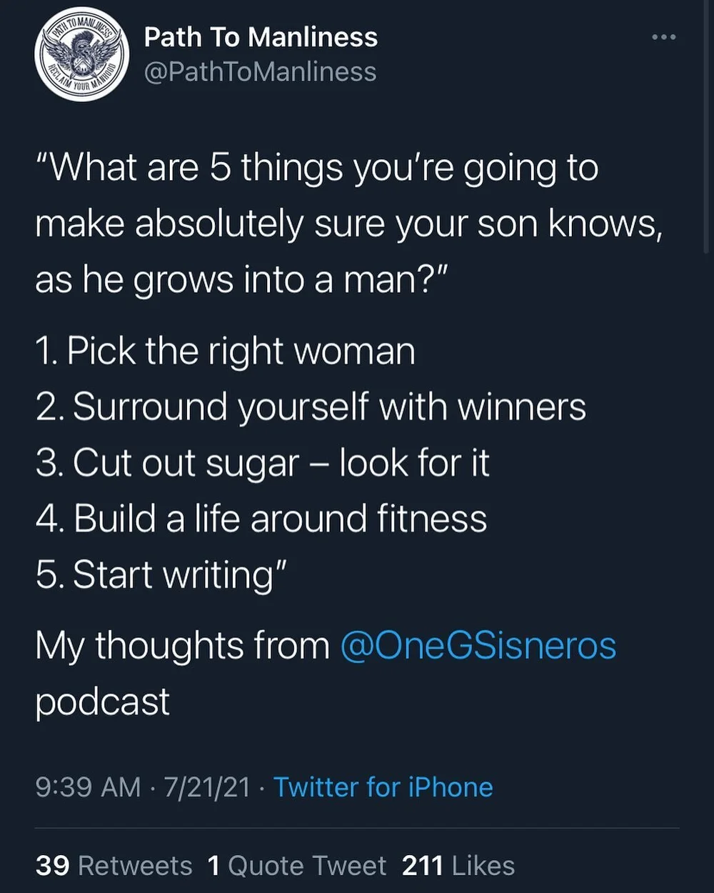 #PathToManliness #Masculinity #Manliness #Brotherhood #Mentorship #Successtips #TipsForSuccess #PersonalDevelopment #MementoMori #mensphilosophy #theredpill #getafterit #selfdiscipline #stoic #stoiclife #beaman #hardtokill #hardertokill #SelfImprovem