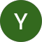 Lettre verte "Y" sur un fond circulaire vert foncé.