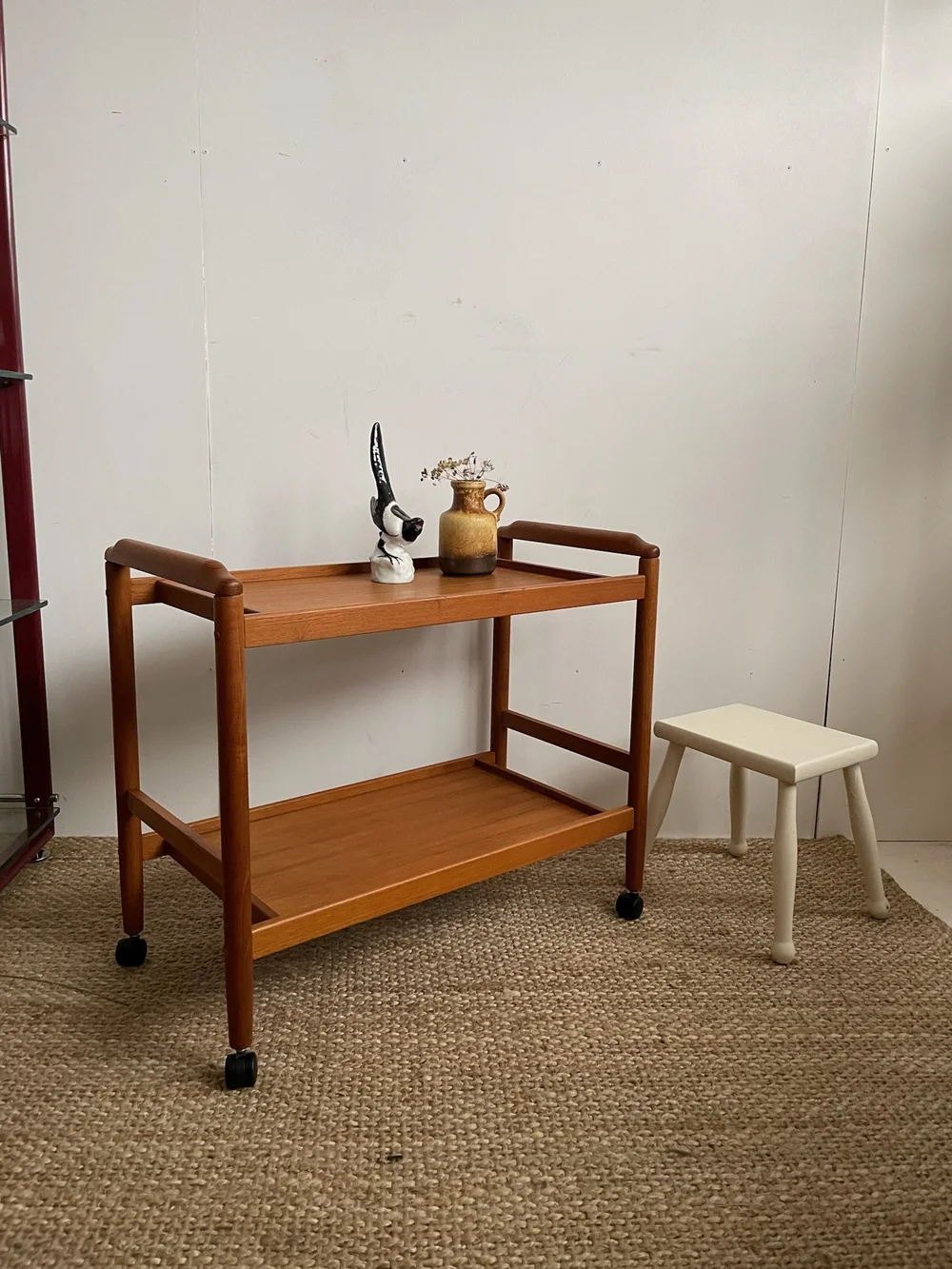 Stunning 1960/70s teak hostess trolley Danish Modern era with