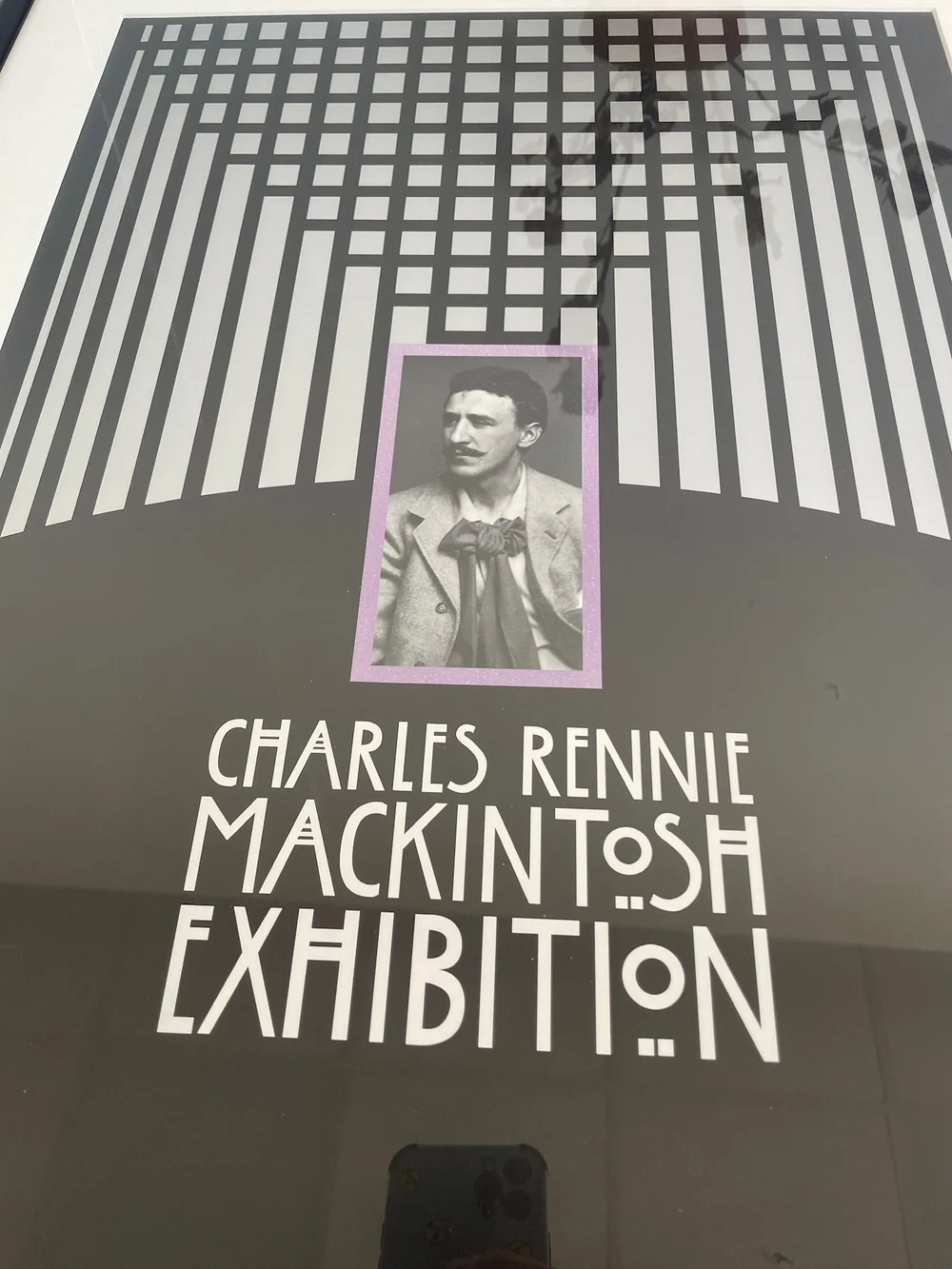 Vintage 1996 Charles Rennie Mackintosh exhibition poster from