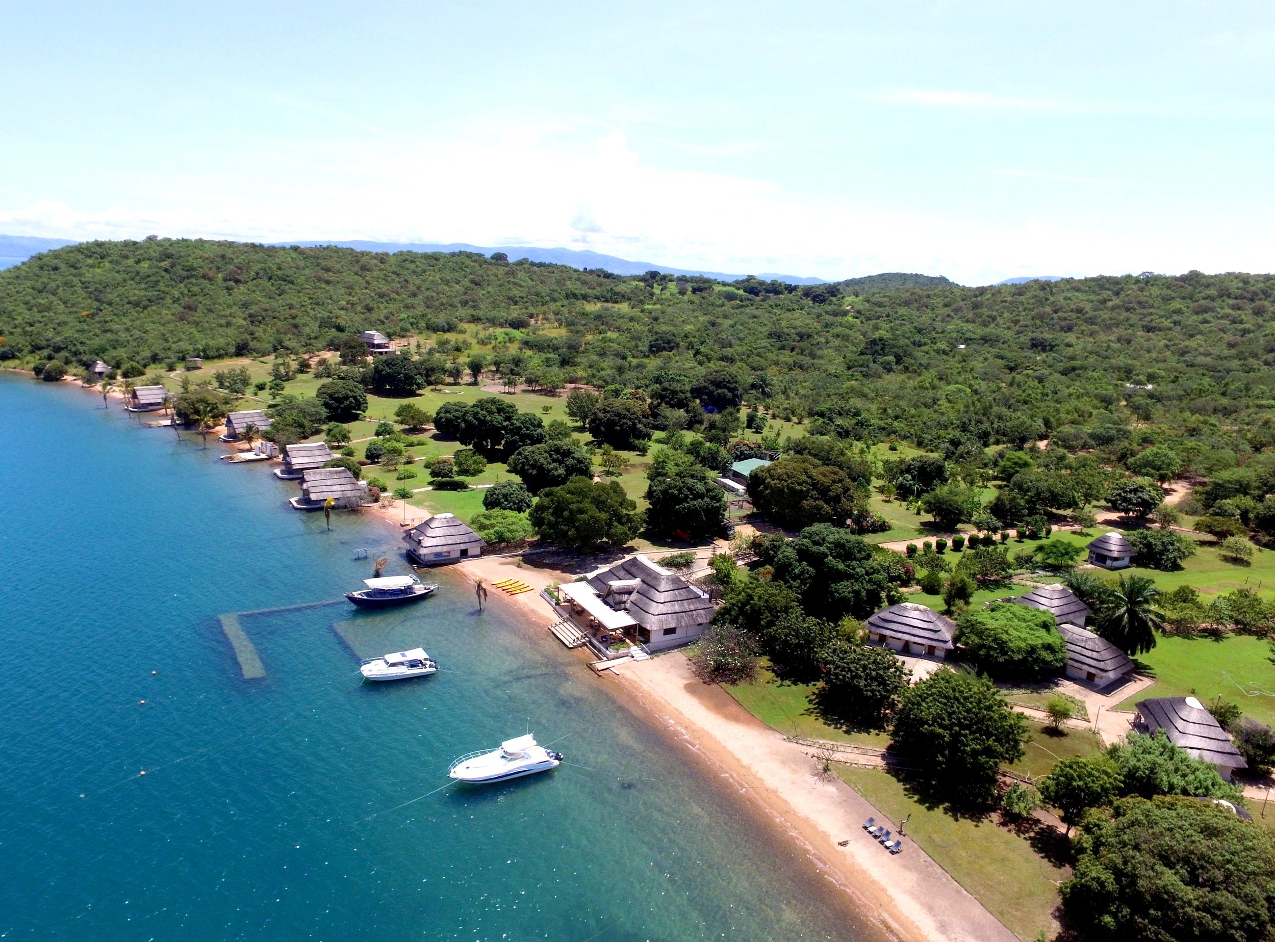 Lake Shore Lodge - Lake Tanganyika - aerial view 2022.JPG