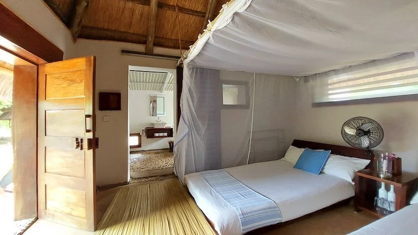 Spacious twin double beds for comfort