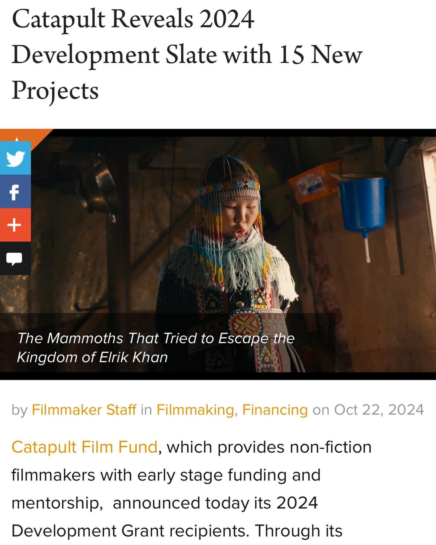 We&rsquo;re super excited that our project, The Dating Game, helmed by the incomparable Violet Feng, has been selected as a 2024 Development Grant Recipient by Catapult Film Fund! We&rsquo;re in fantastic company with these other inspiring projects, 