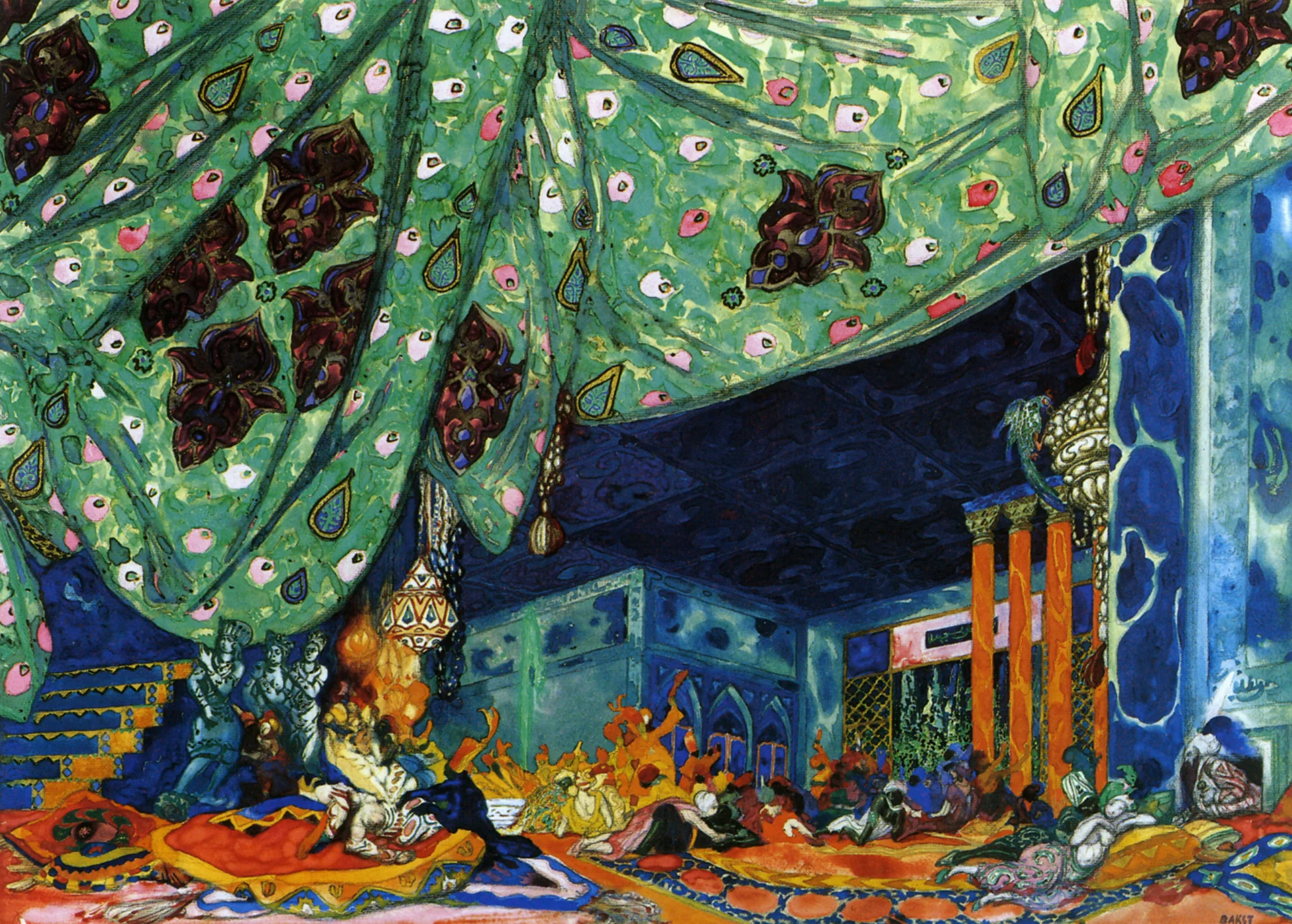 Scenografi til Scheherazade af Leon Bakst.