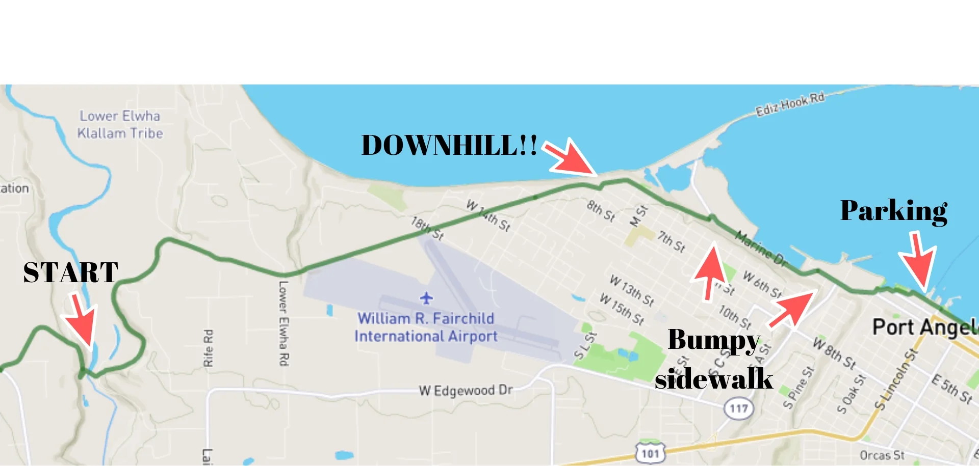 Smooth sailing, except for the bumps after Hill St.
