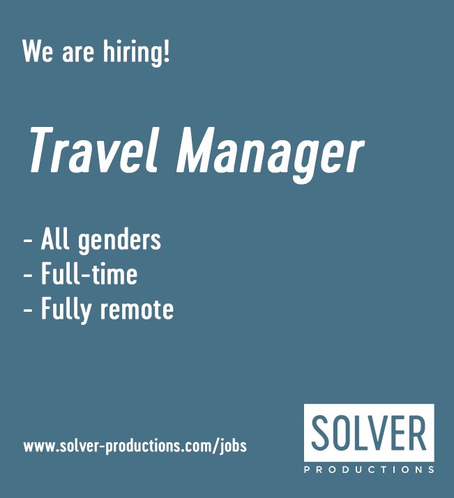 We are hiring: Travel Manager (All genders, full-time, fully remote)
