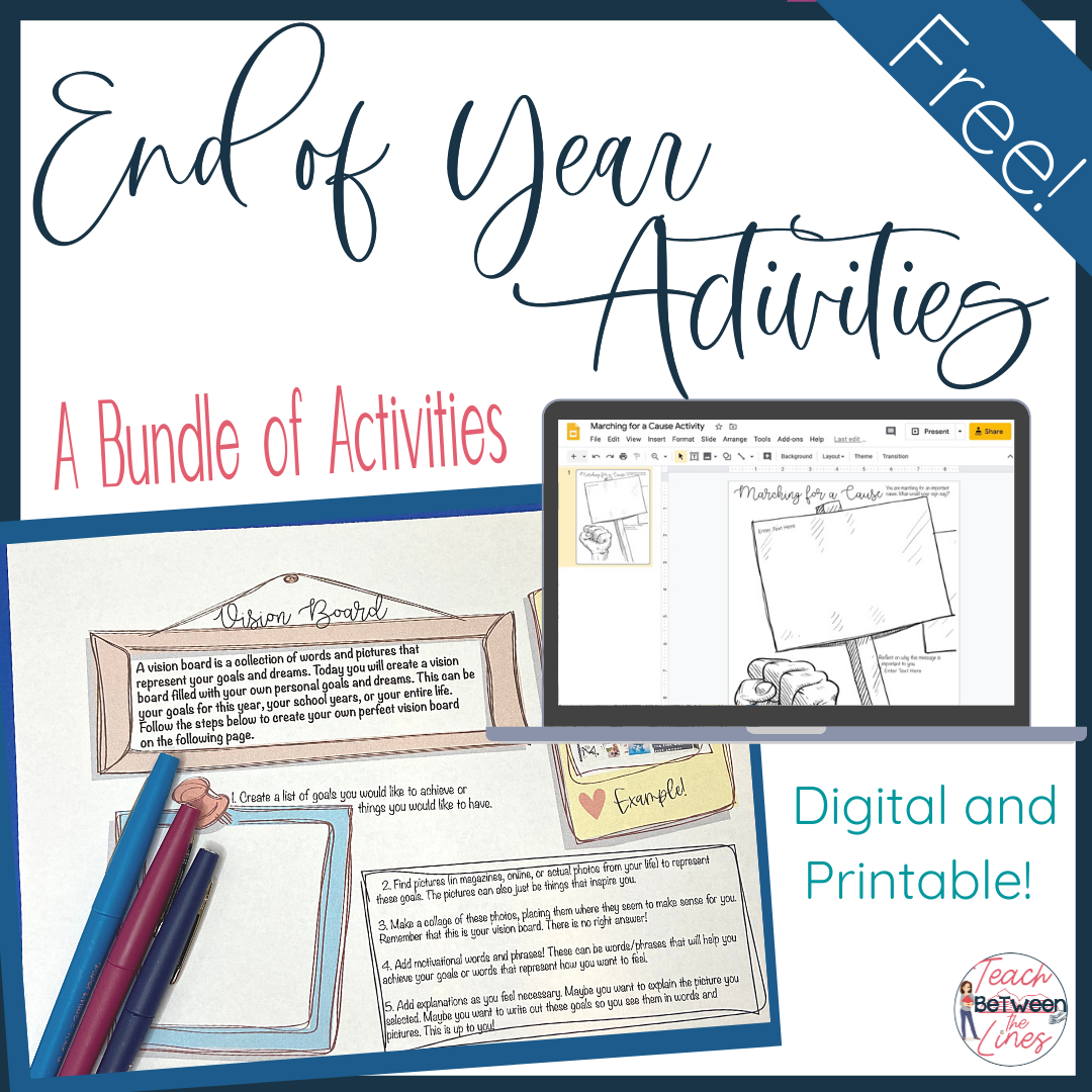 11 End Of Year Activities To Meet The Social And Emotional Needs Of Your Students Teach Between The Lines