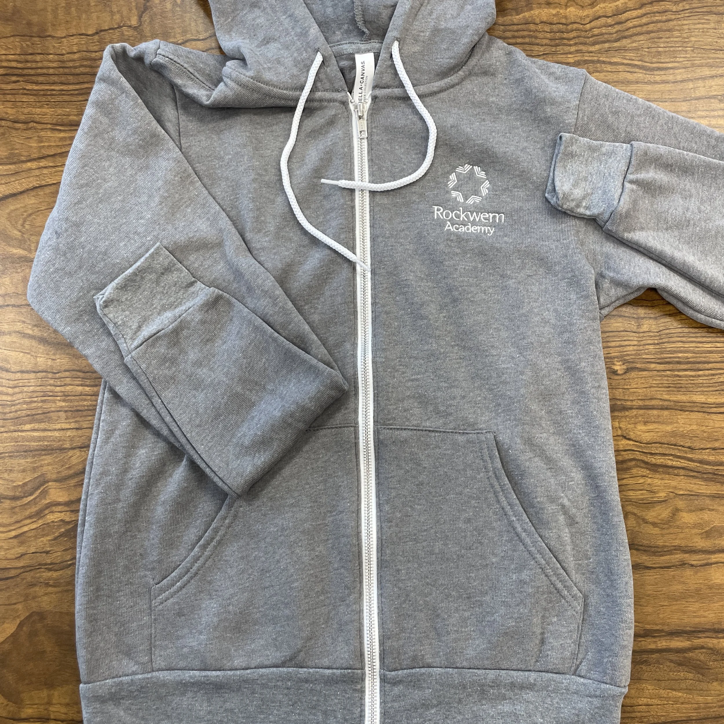 Adult Unisex Grey Zip Hoodie