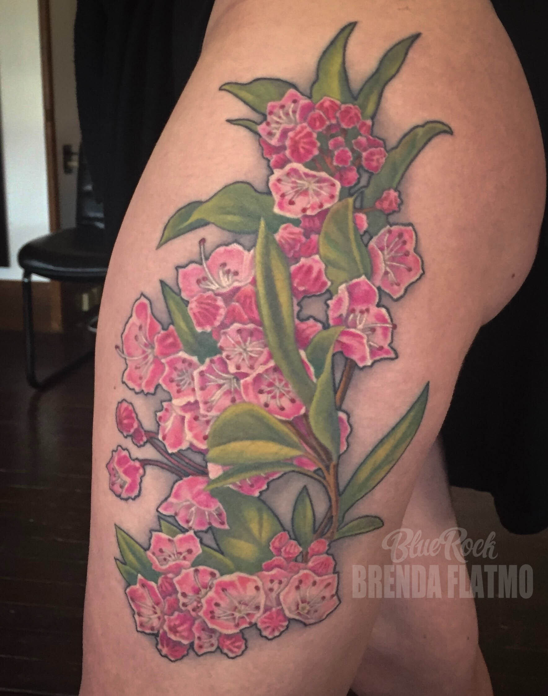 Rattlesnake and mountain laurel thanks so much Trish Check out her cool  herpetology art craftypants15 tattoo tattoos  Instagram