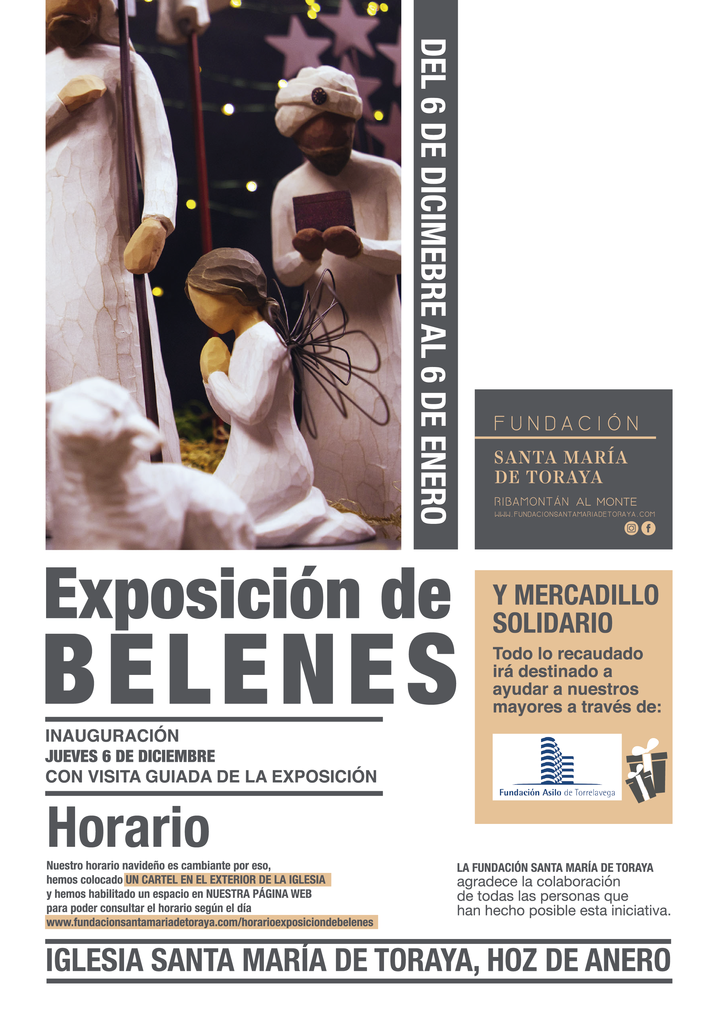 Exposición de belenes y mercadillo solidario