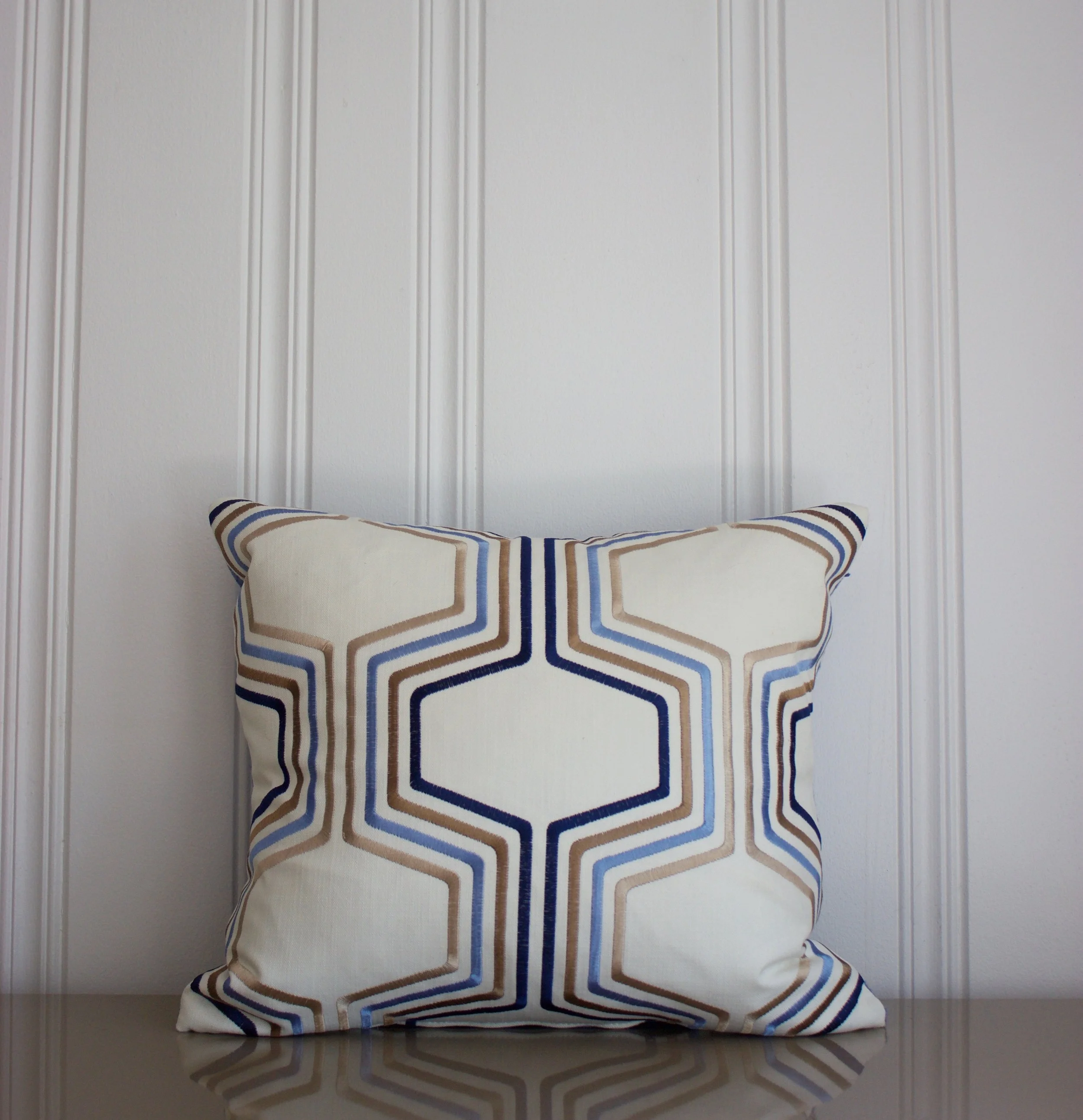 Embroidered Geometric Linen 