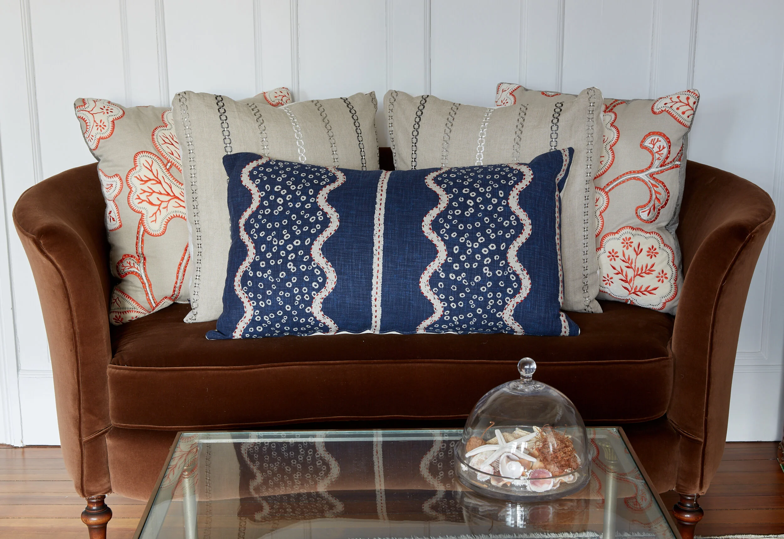 Indigo Embroidery Pillow Kit