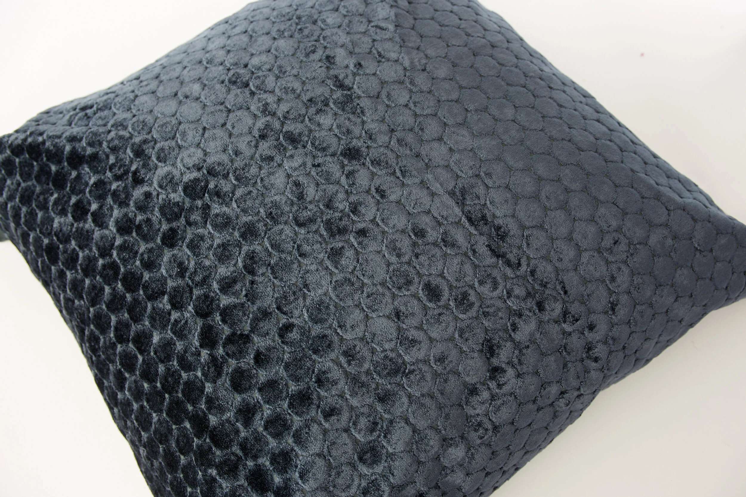 Charcoal Textured Velvet Pillow