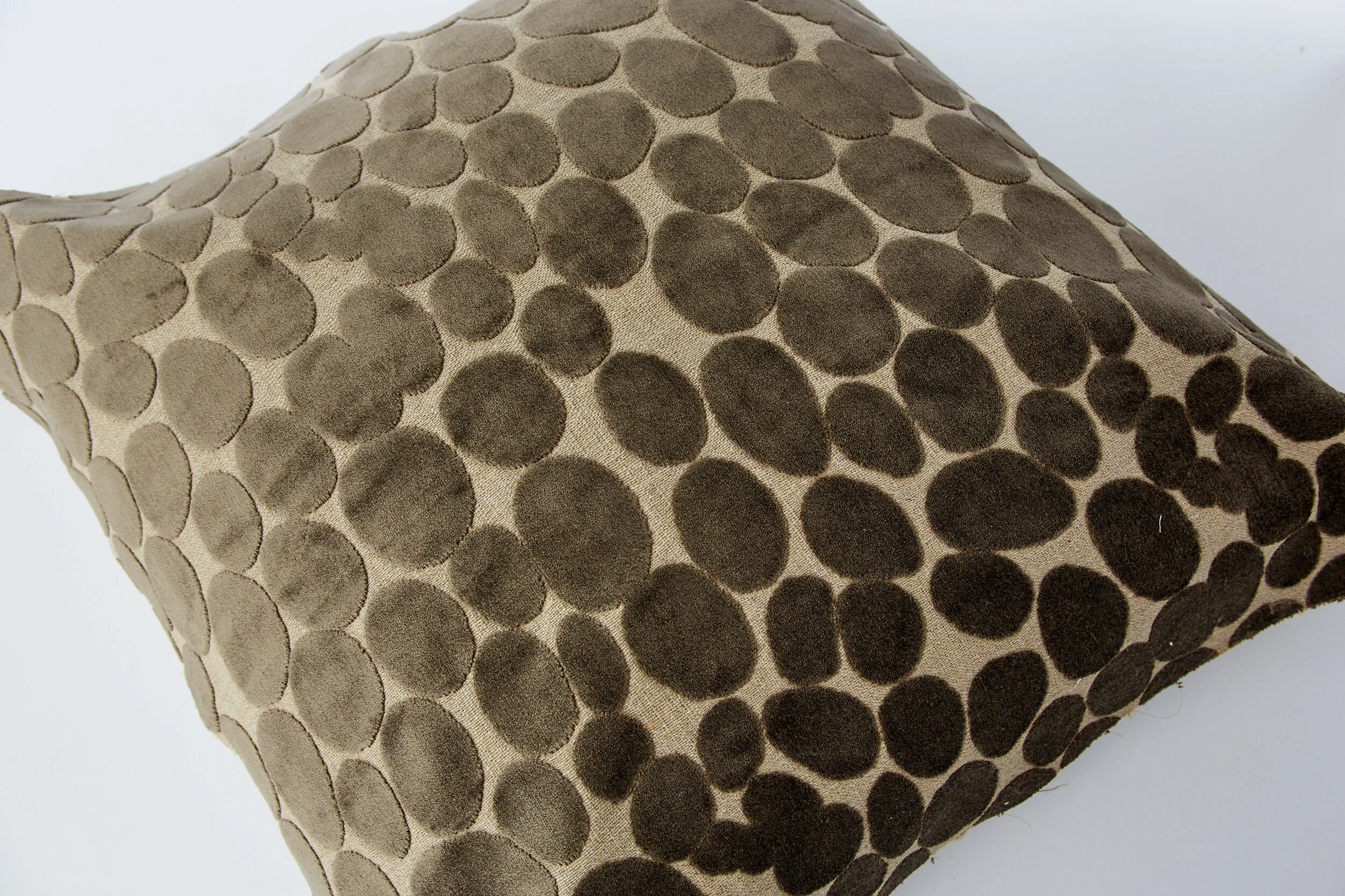Brown Velvet Circles Pillow