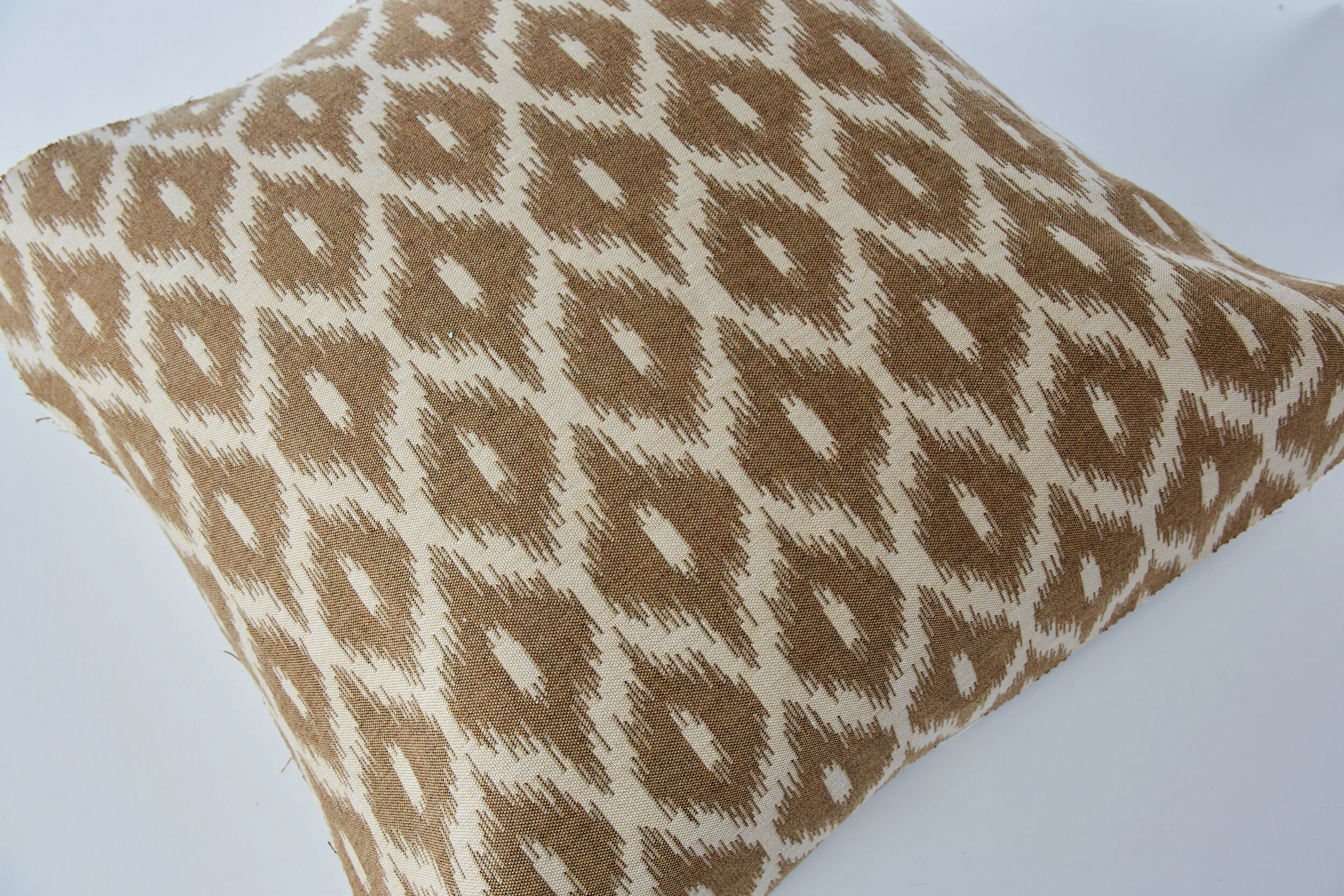 Neutral Abstract Ikat Pillow
