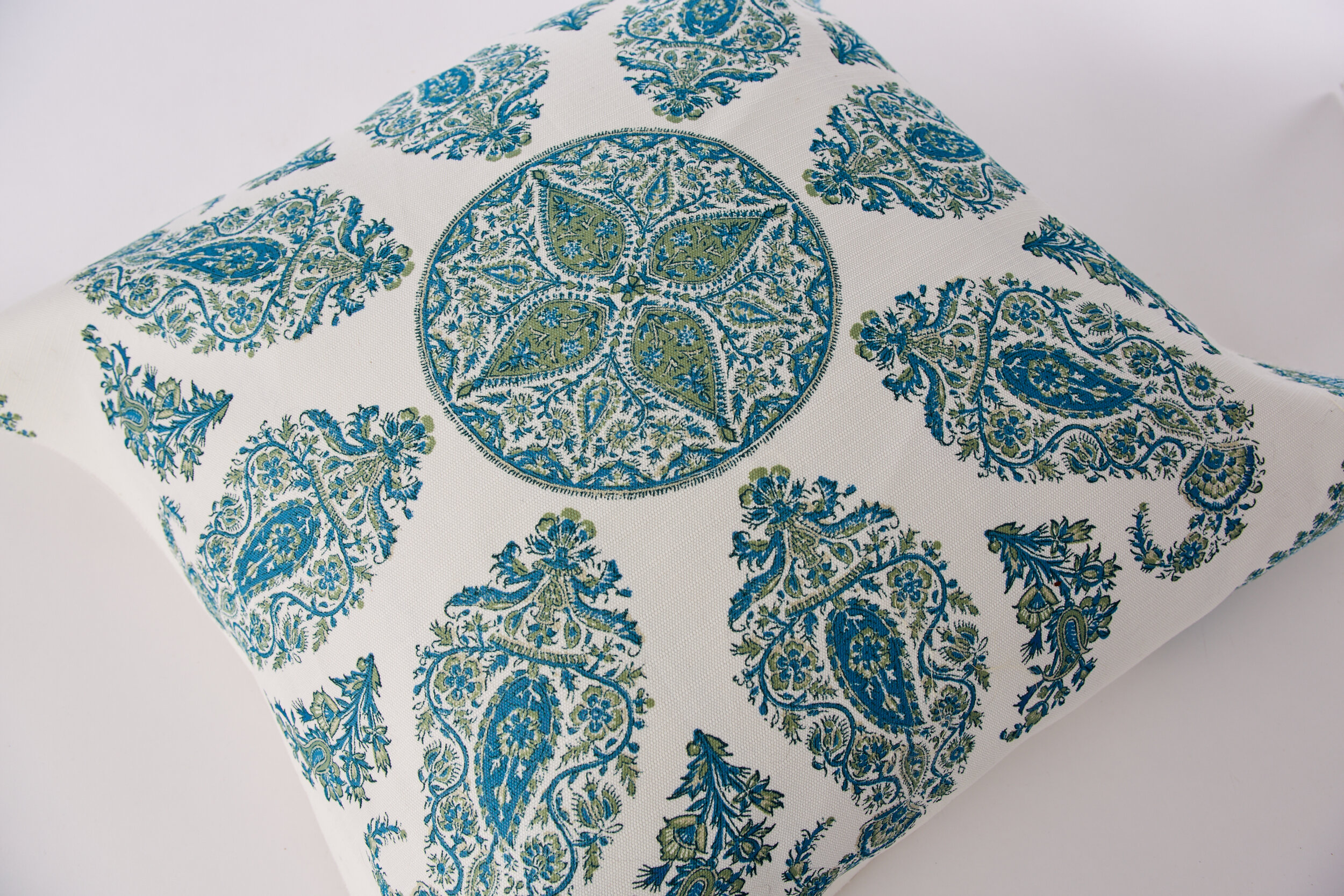 Blue &amp; Green Floral Pillow