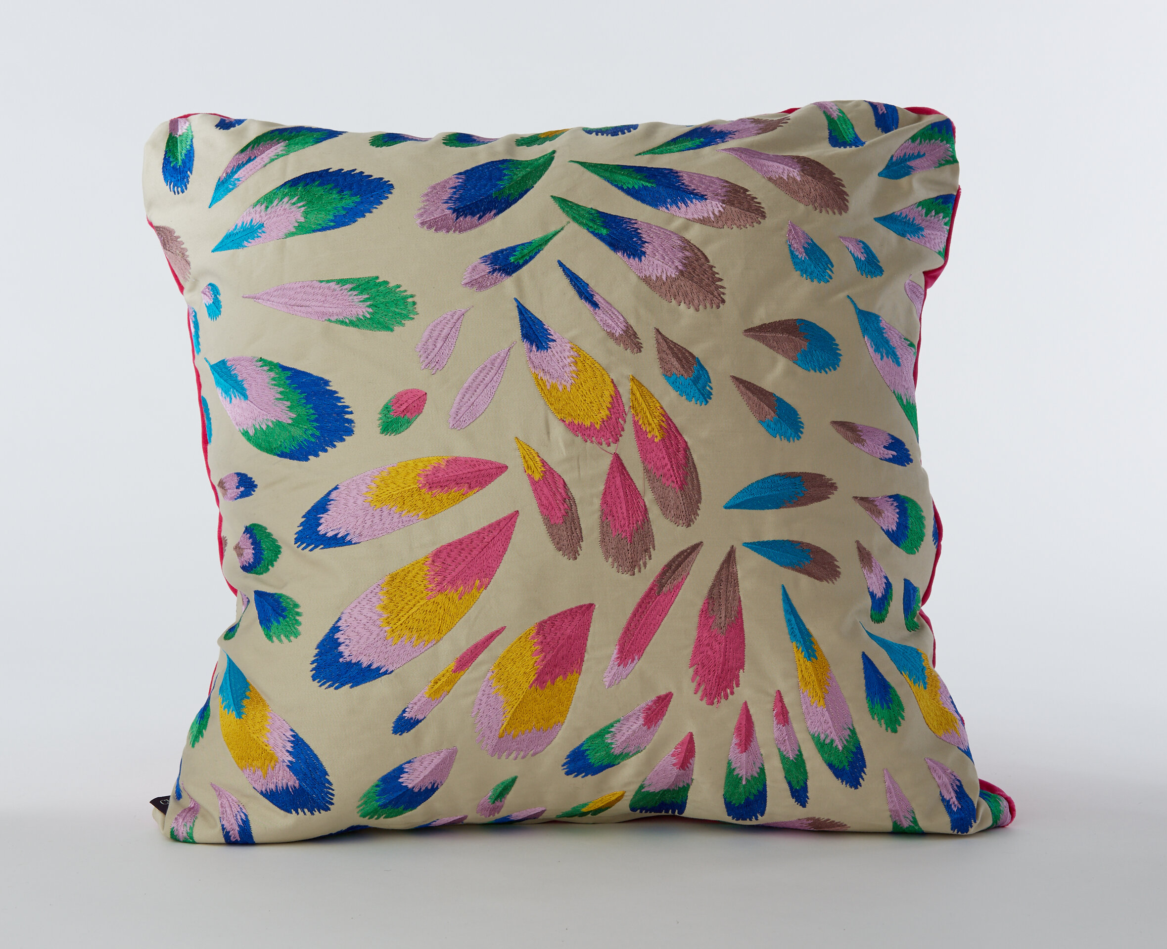 Multi Color Peacock Pillow