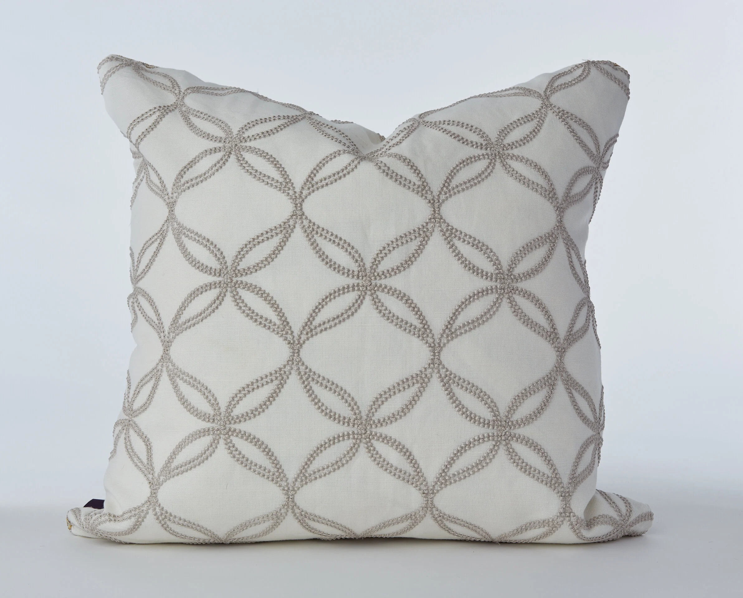 Embroidered Circle Pillow
